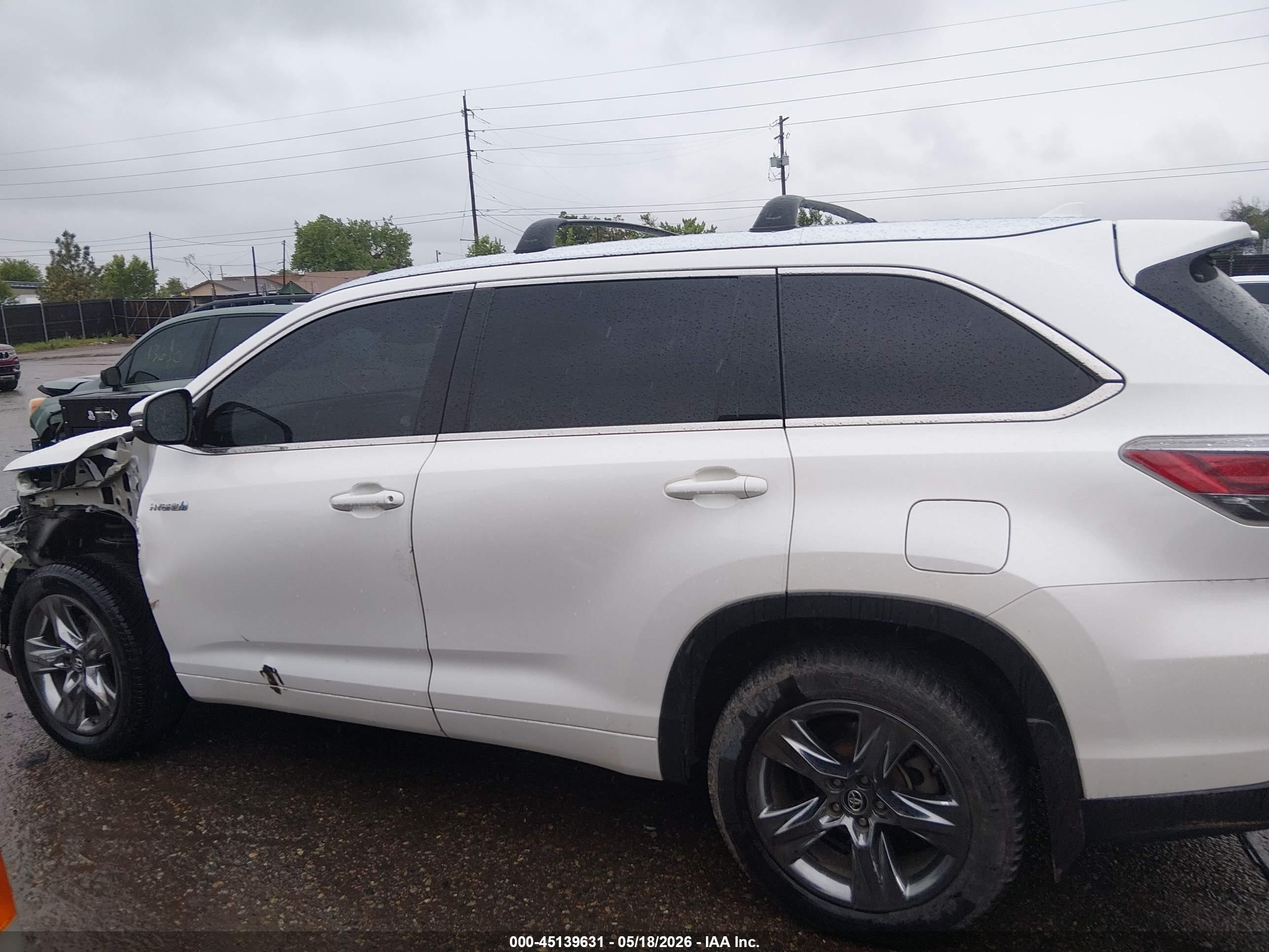 2015 Toyota Highlander Hybrid Limited Platinum V6 White vin: 5TDDCRFH7FS008161