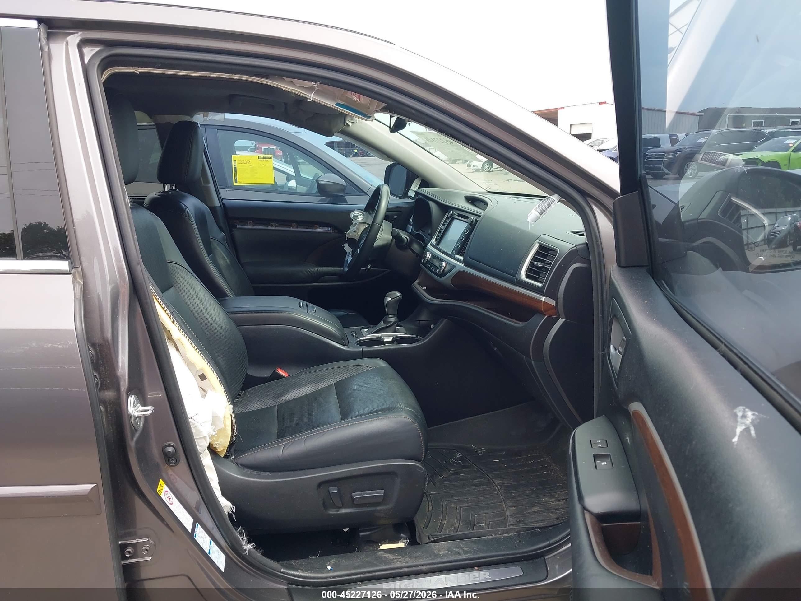 2015 Toyota Highlander Hybrid Limited Platinum V6 Серый vin: 5TDDCRFH7FS013182