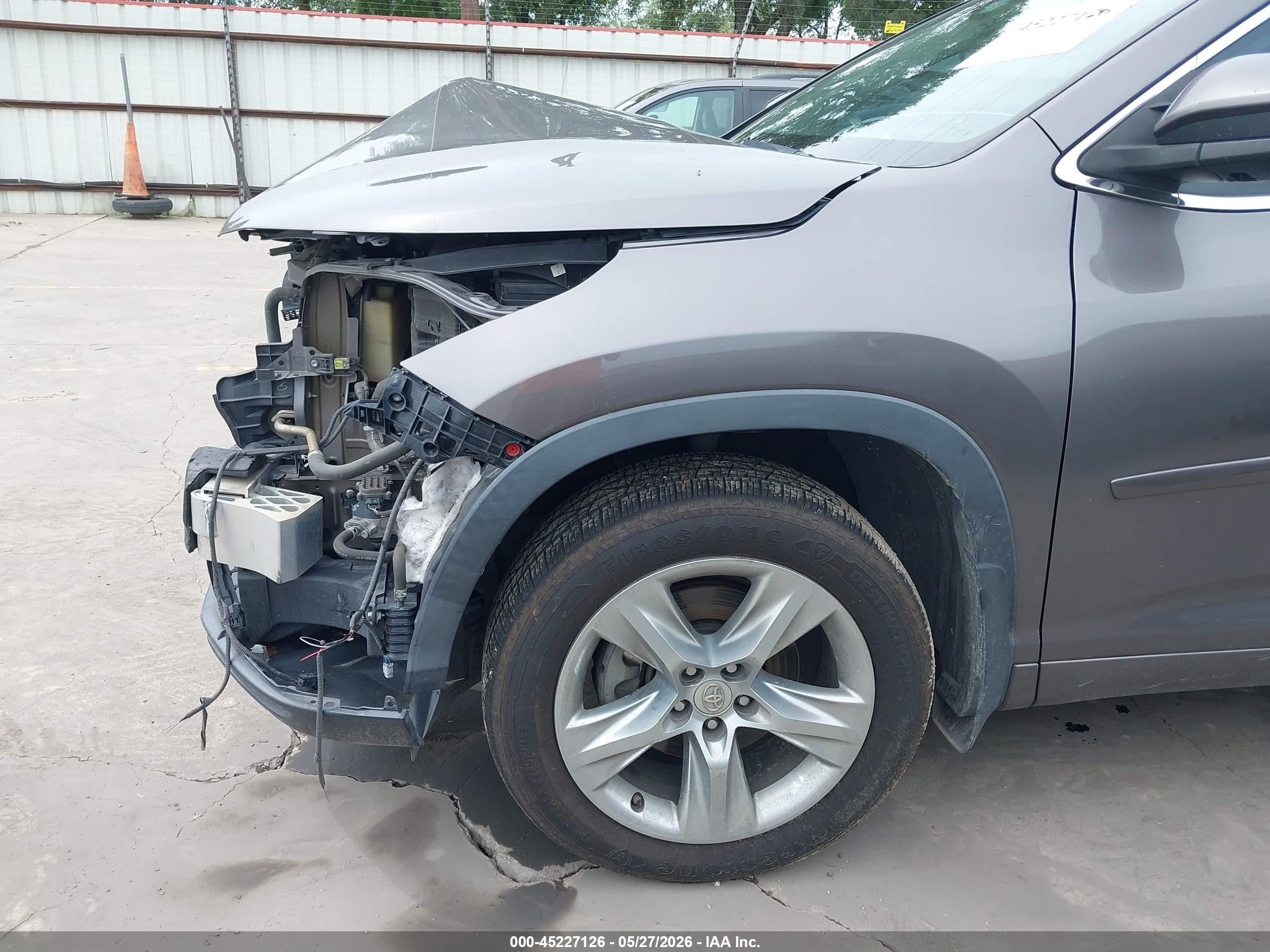 2015 Toyota Highlander Hybrid Limited Platinum V6 Серый vin: 5TDDCRFH7FS013182