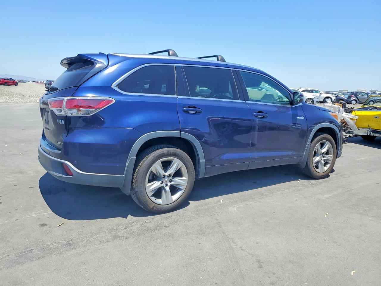 2015 Toyota Highlander Hybrid Limited Синий vin: 5TDDCRFH9FS008064