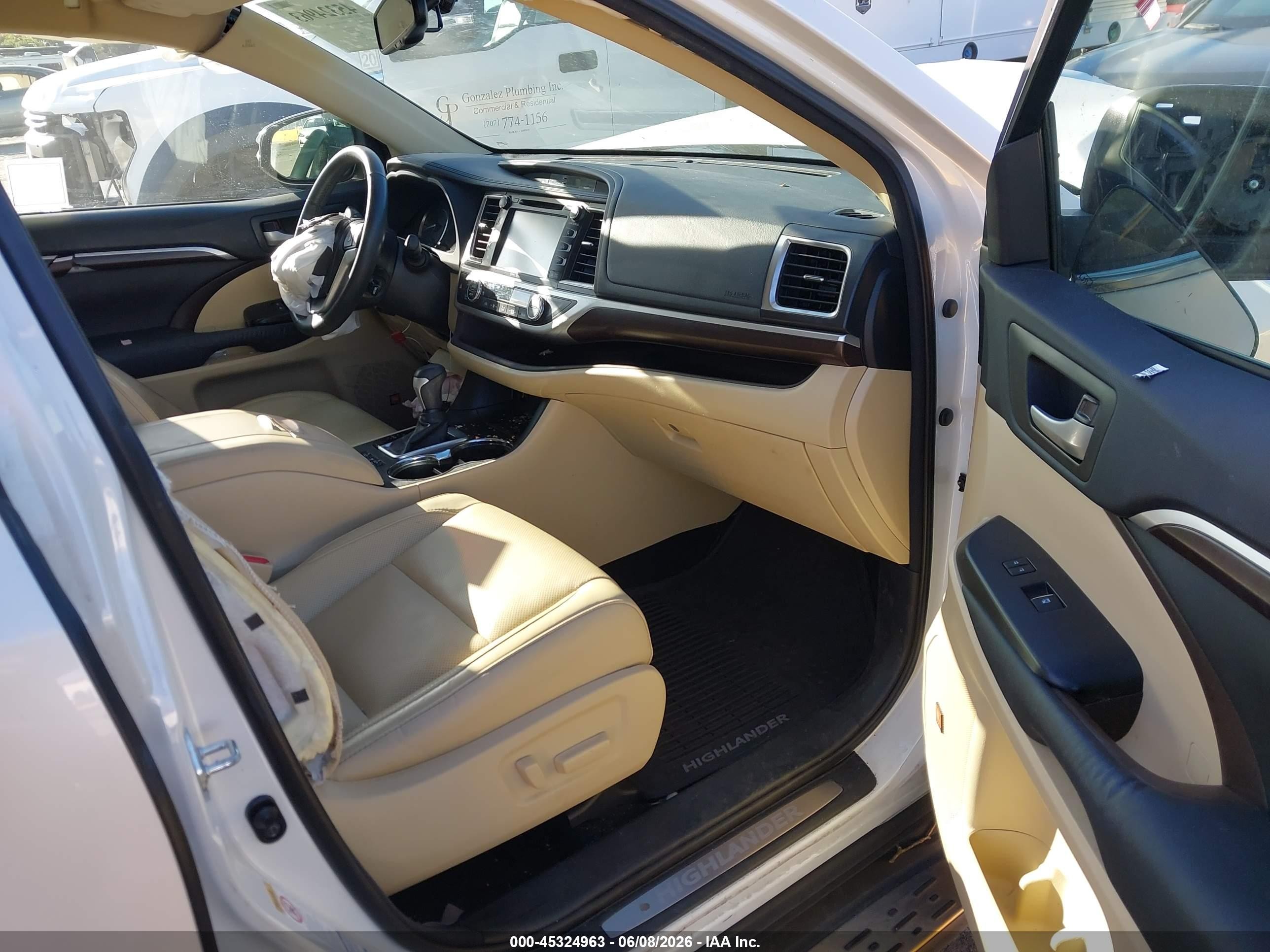 2015 Toyota Highlander Hybrid Limited White vin: 5TDDCRFH9FS008467