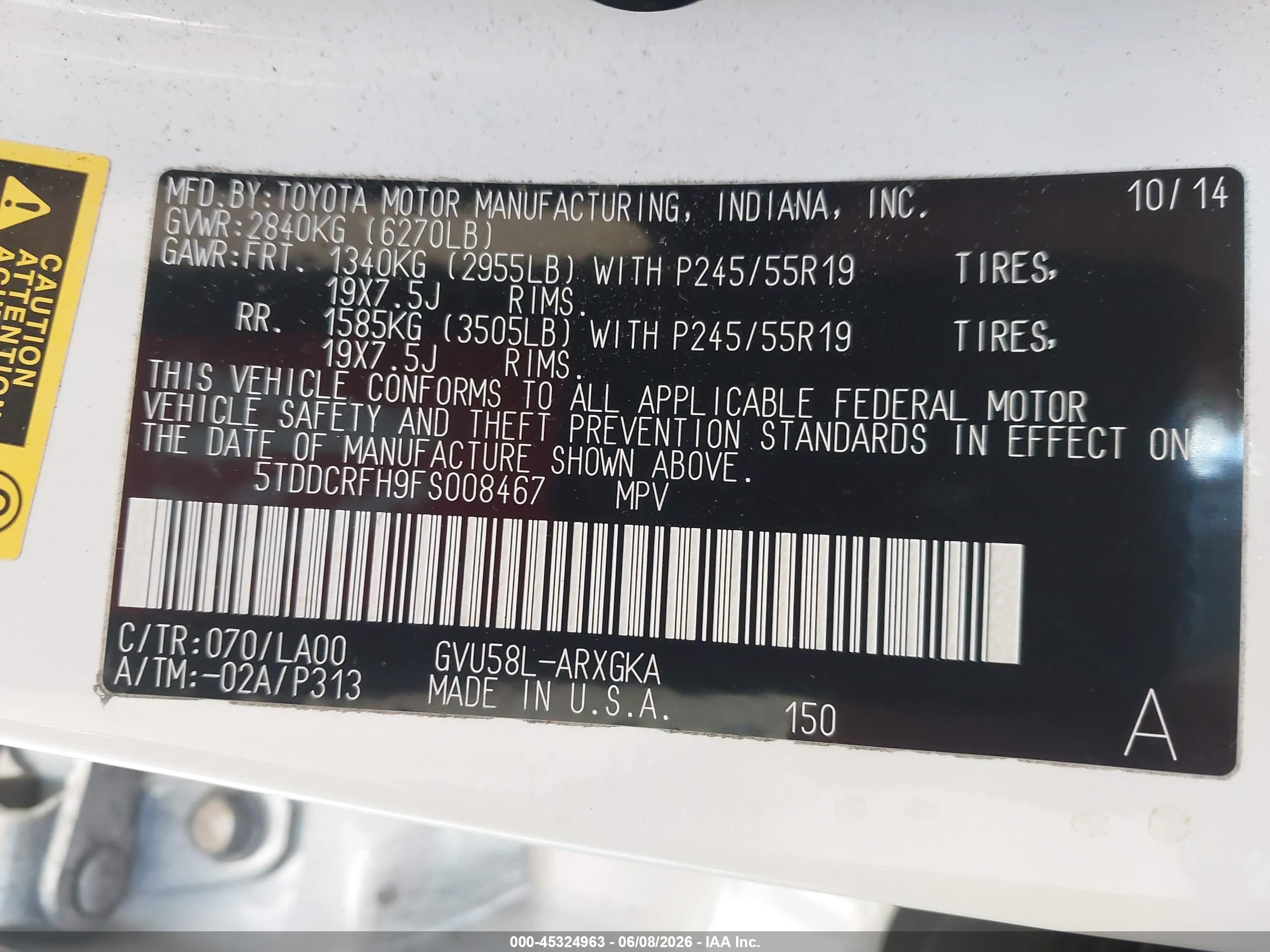 2015 Toyota Highlander Hybrid Limited White vin: 5TDDCRFH9FS008467