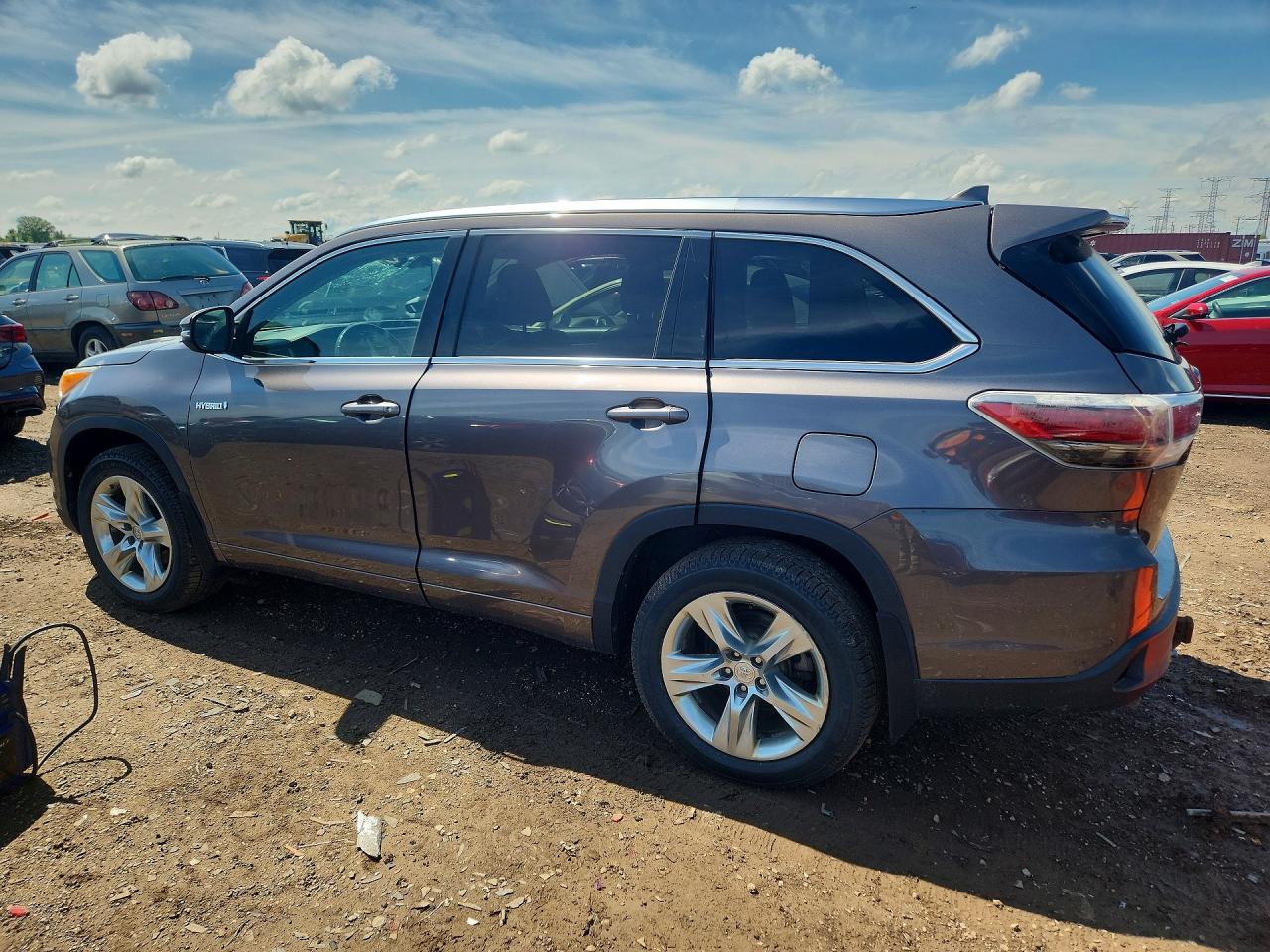 2015 Toyota Highlander Hybrid Limited Серый vin: 5TDDCRFHXFS008560