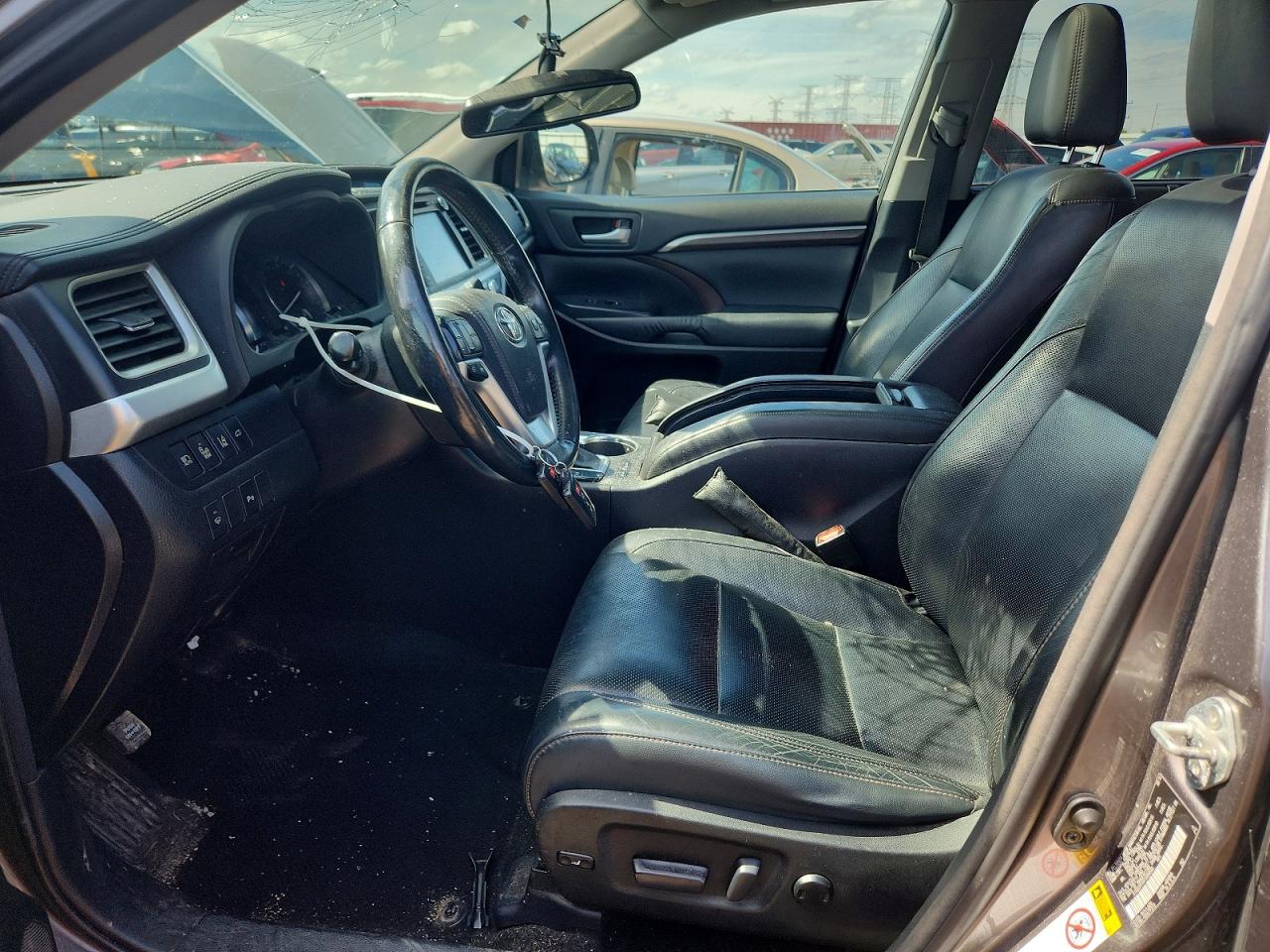 2015 Toyota Highlander Hybrid Limited Серый vin: 5TDDCRFHXFS008560