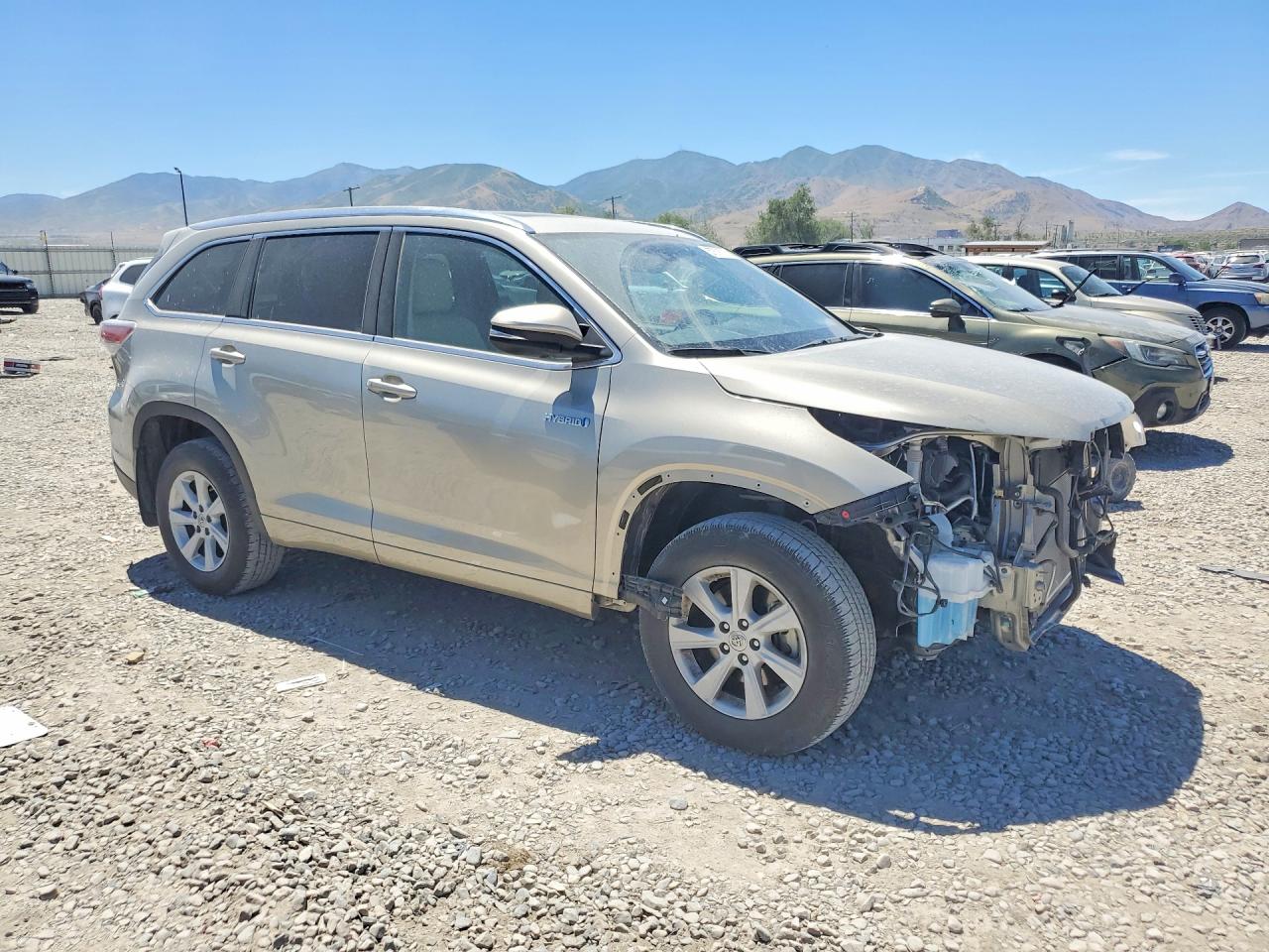 2015 Toyota Highlander Hybrid Limited Platinum Желто-коричневый vin: 5TDDCRFHXFS012284