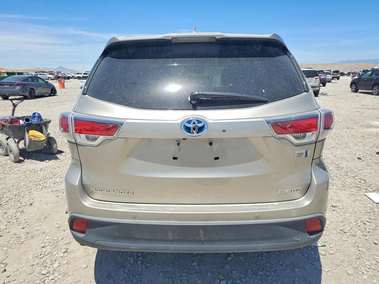 2015 Toyota Highlander Hybrid Limited Platinum Желто-коричневый vin: 5TDDCRFHXFS012284
