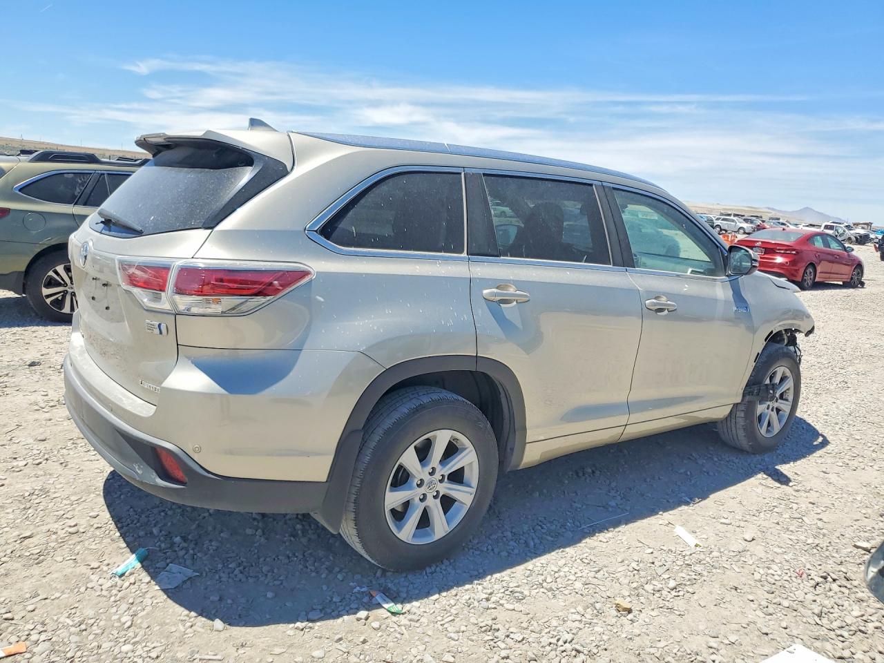 2015 Toyota Highlander Hybrid Limited Platinum Желто-коричневый vin: 5TDDCRFHXFS012284