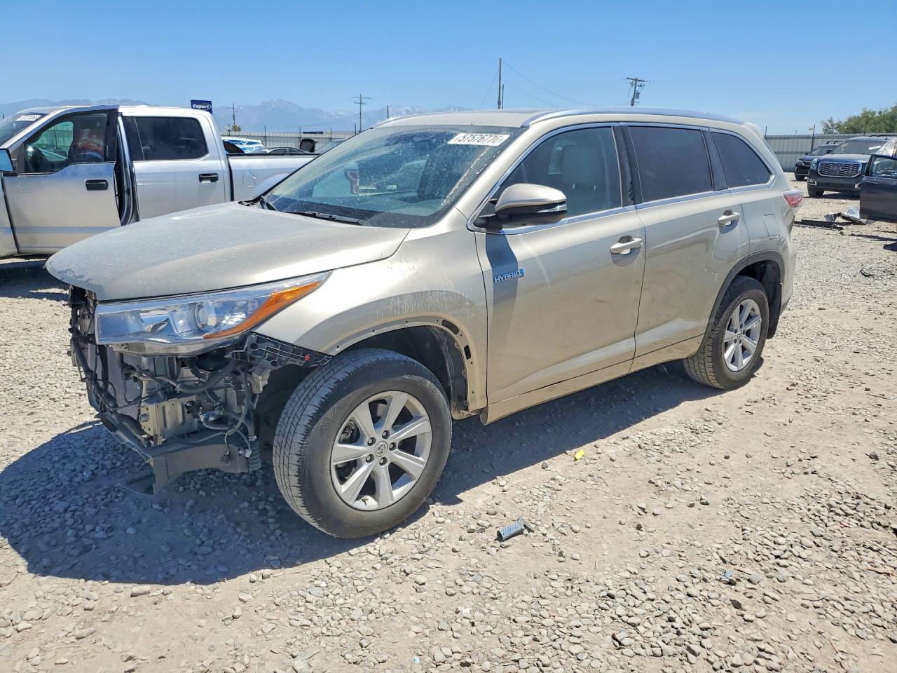 2015 Toyota Highlander Hybrid Limited Platinum Желто-коричневый vin: 5TDDCRFHXFS012284