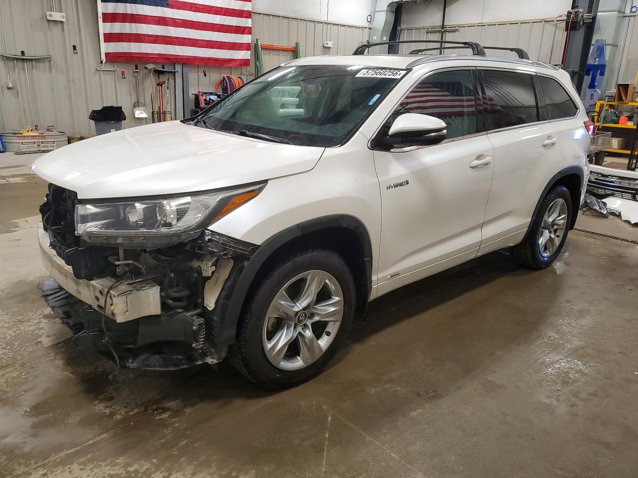 2018 Toyota Highlander Hybrid Limited White vin: 5TDDGRFH8JS049301