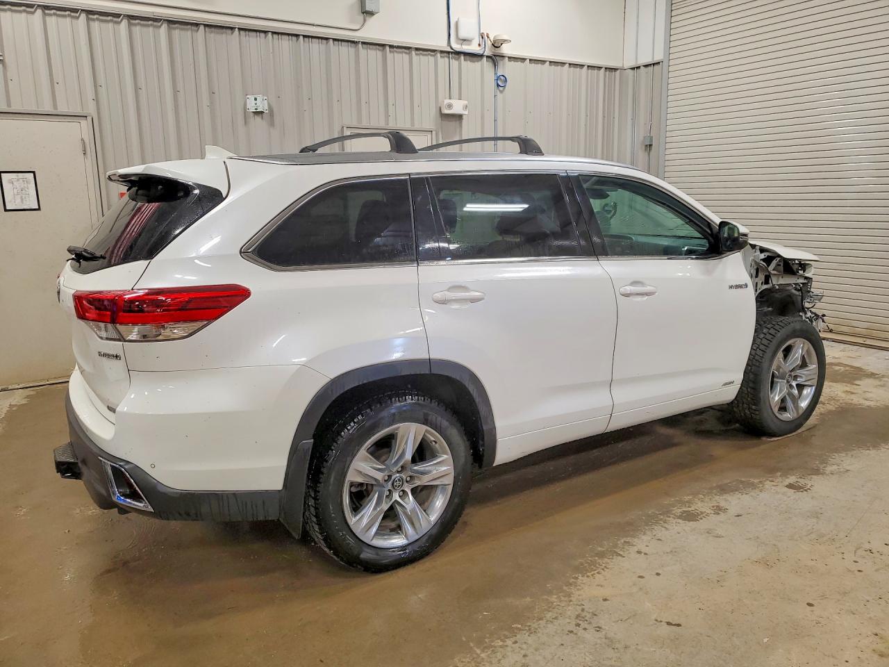 2018 Toyota Highlander Hybrid Limited White vin: 5TDDGRFH8JS049301