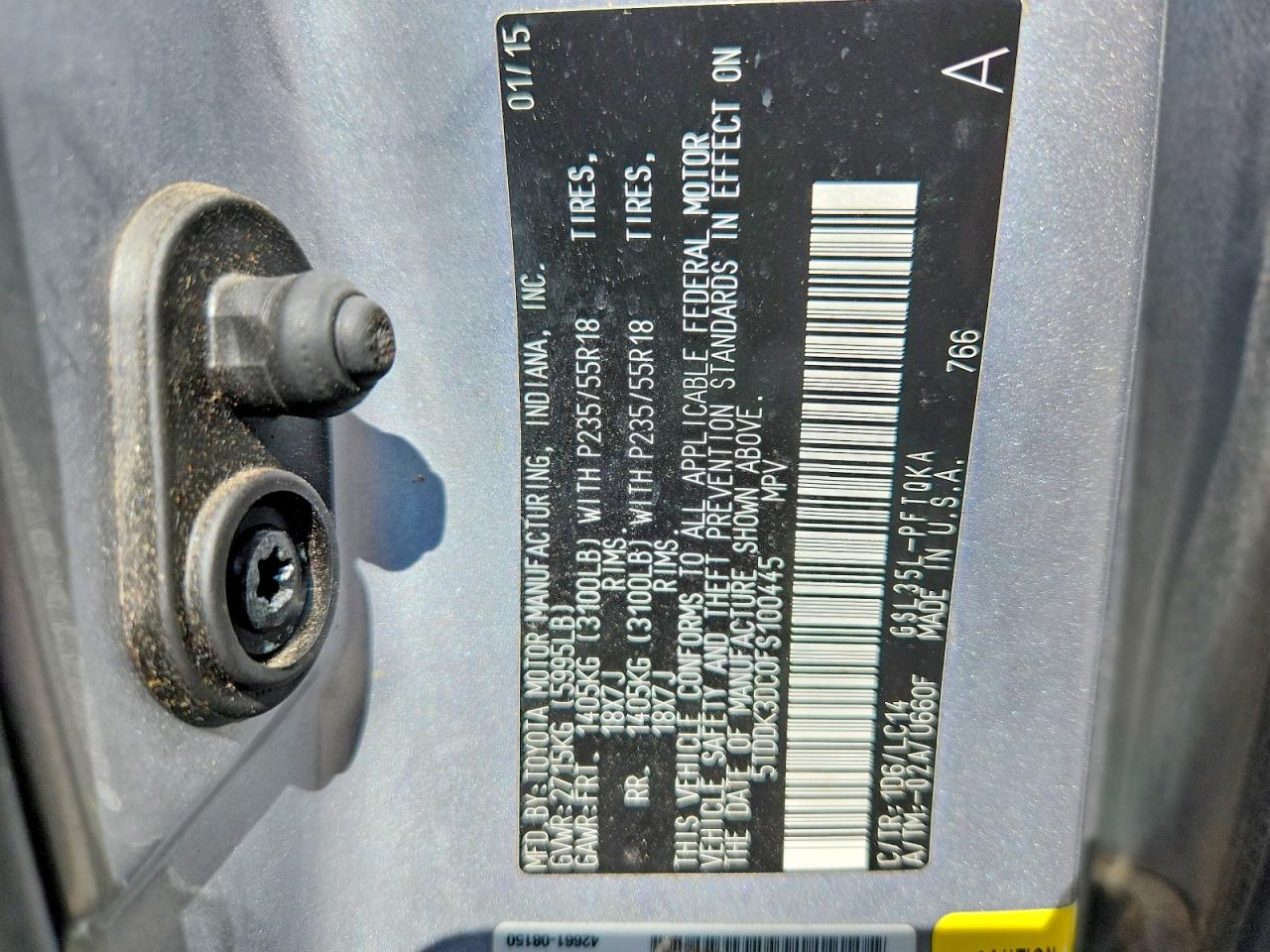 2015 Toyota Sienna Xle 7-passenger Silver vin: 5TDDK3DC0FS100445