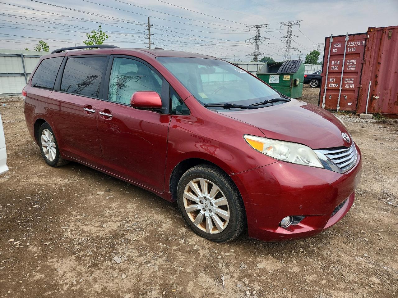 2012 Toyota Sienna Limited 7-passenger Red vin: 5TDDK3DC1CS035861