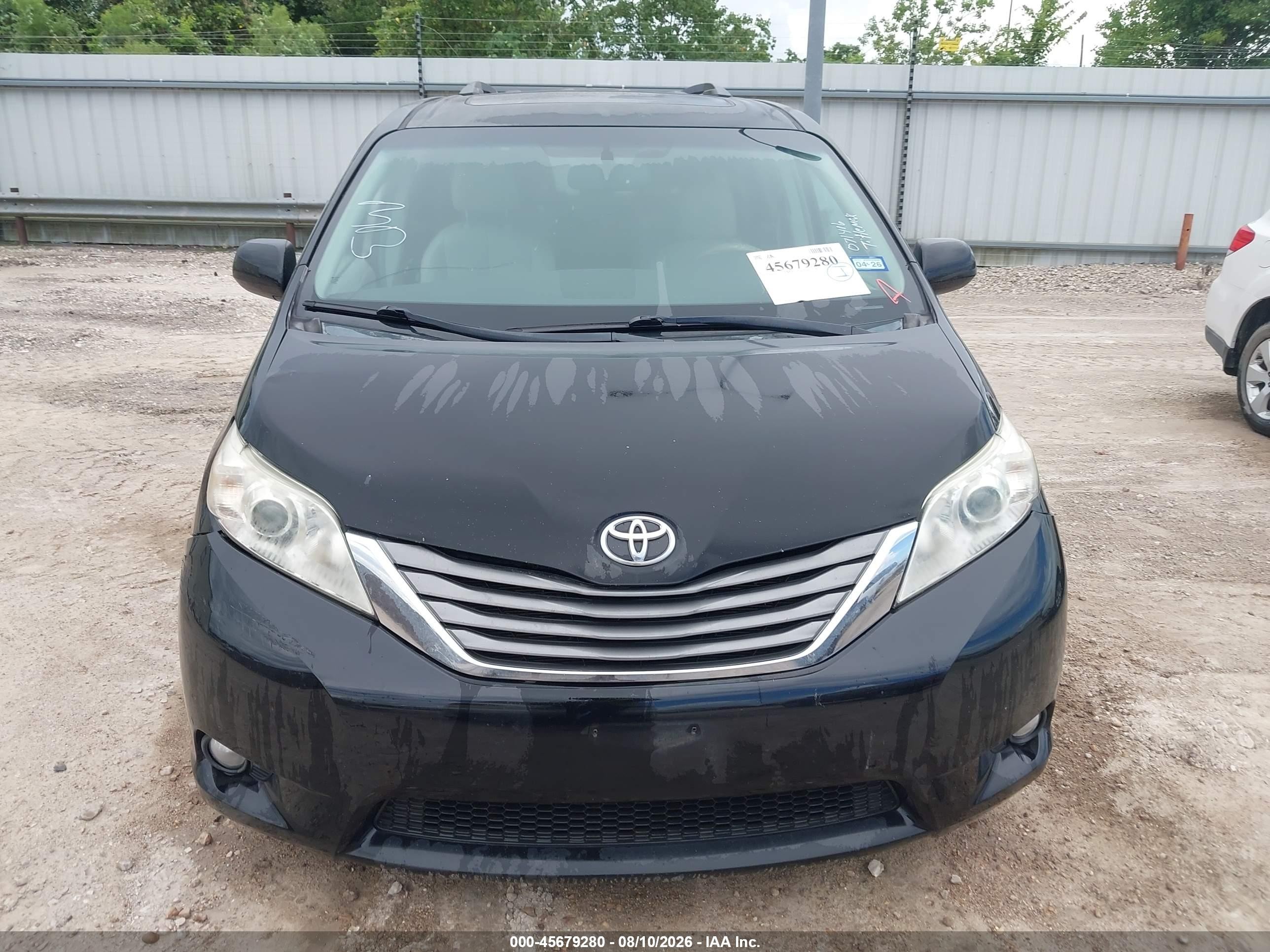 2013 Toyota Sienna Xle 7 Passenger Black vin: 5TDDK3DC1DS071406