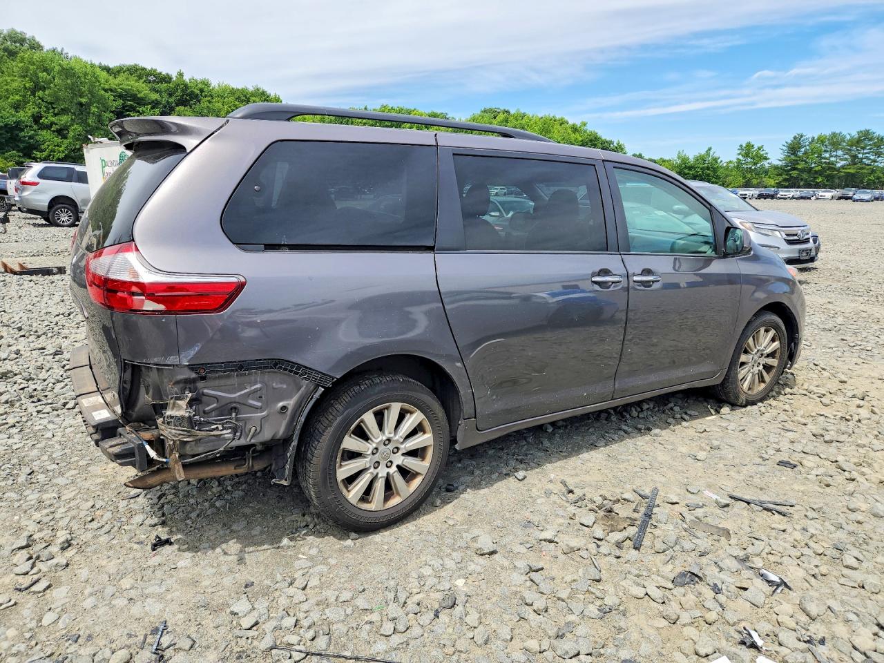 2015 Toyota Sienna Xle 7-passenger Gray vin: 5TDDK3DC1FS112278