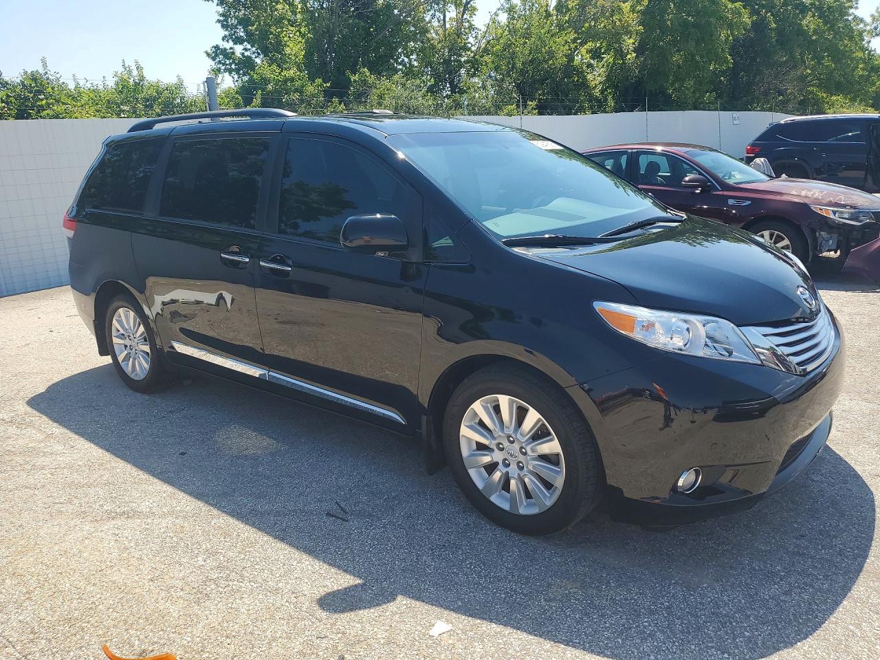 2012 Toyota Sienna Limited 7-passenger Black vin: 5TDDK3DC2CS042396