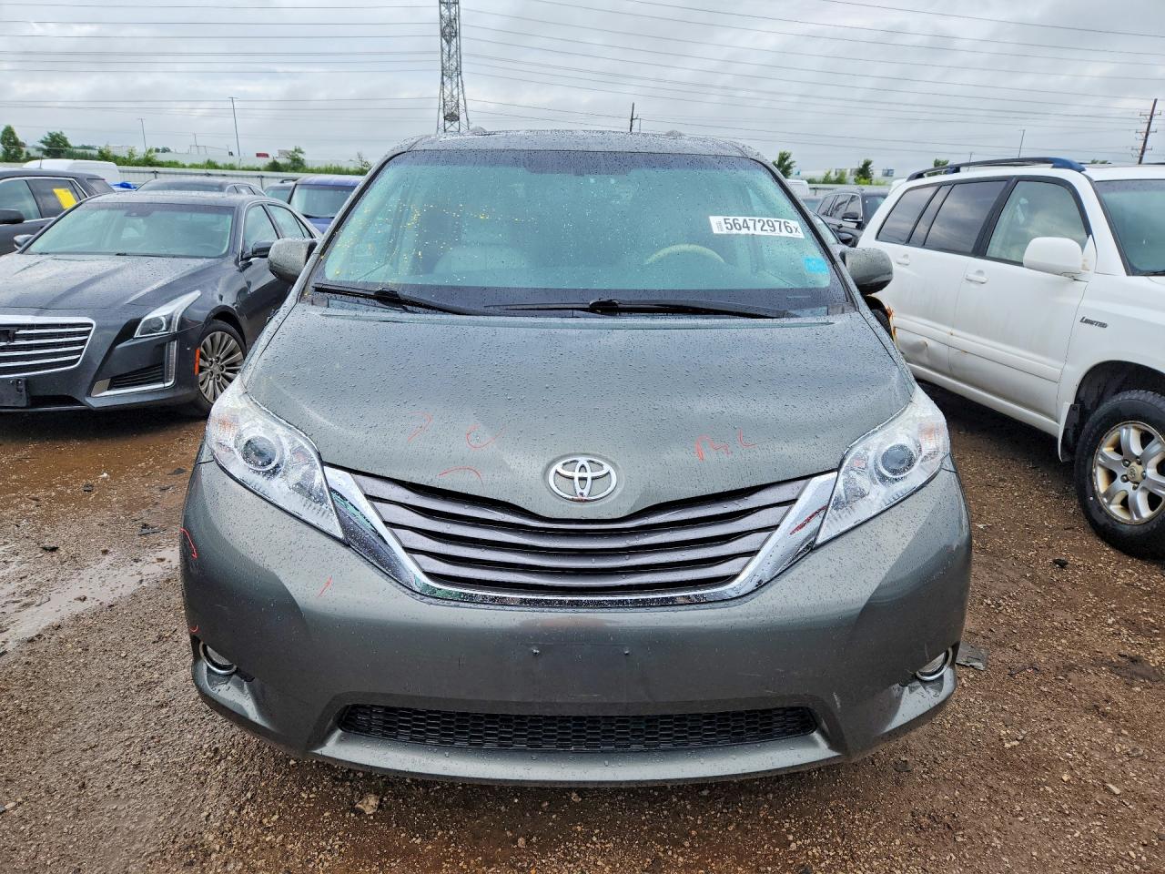 2012 Toyota Sienna Серый vin: 5TDDK3DC2CS044357