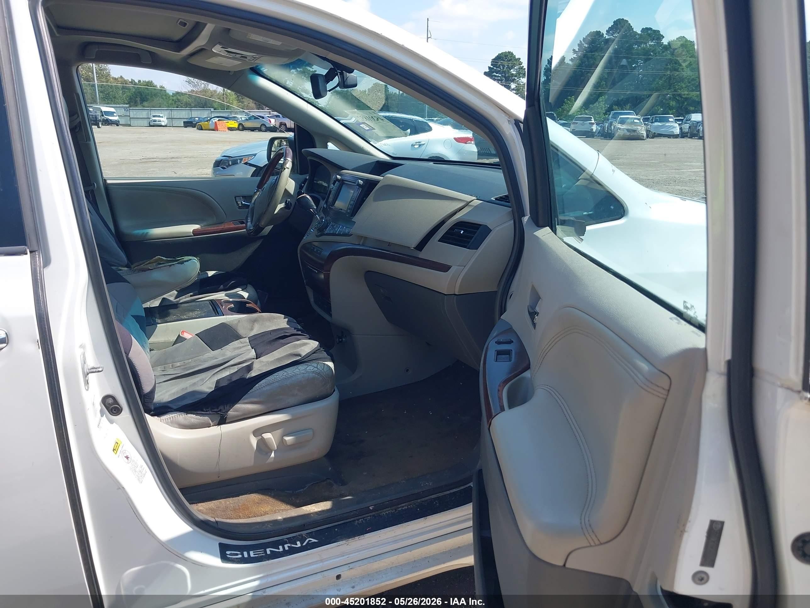 2012 Toyota Sienna Limited 7 Passenger Белый vin: 5TDDK3DC2CS044469