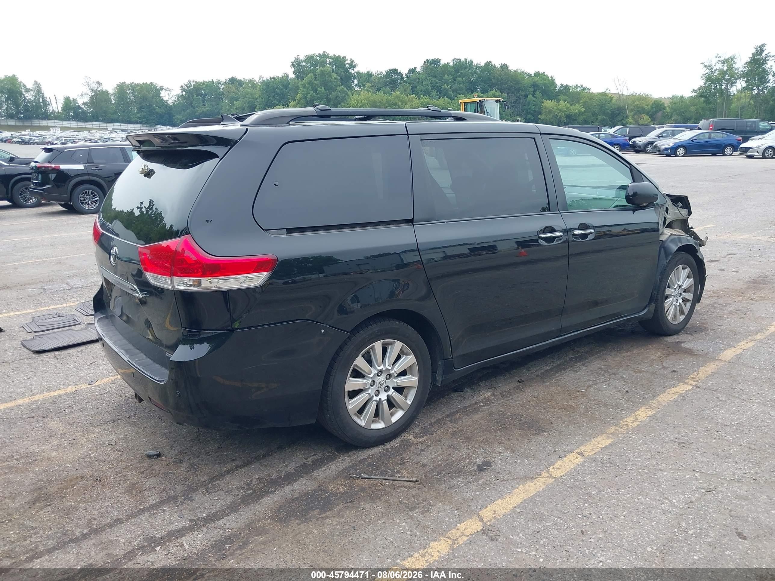 2011 Toyota Sienna Limited Black vin: 5TDDK3DC3BS006764