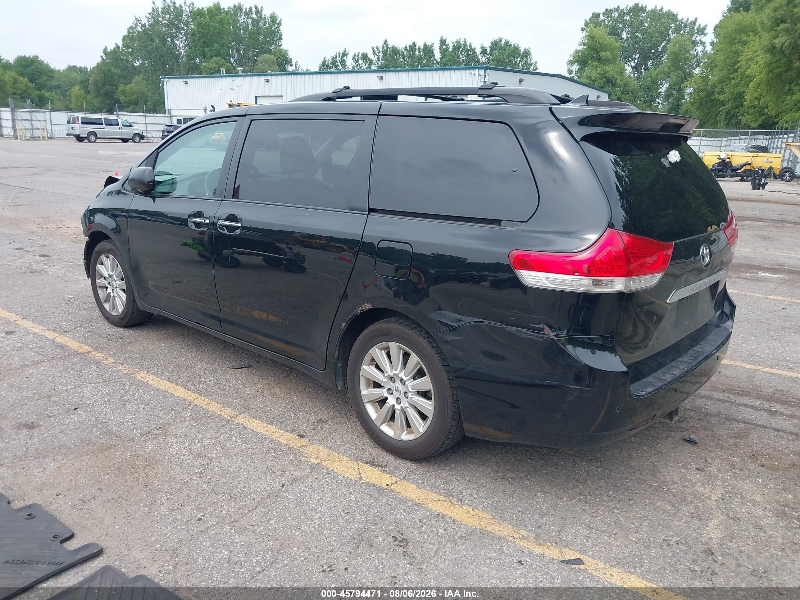 2011 Toyota Sienna Limited Black vin: 5TDDK3DC3BS006764