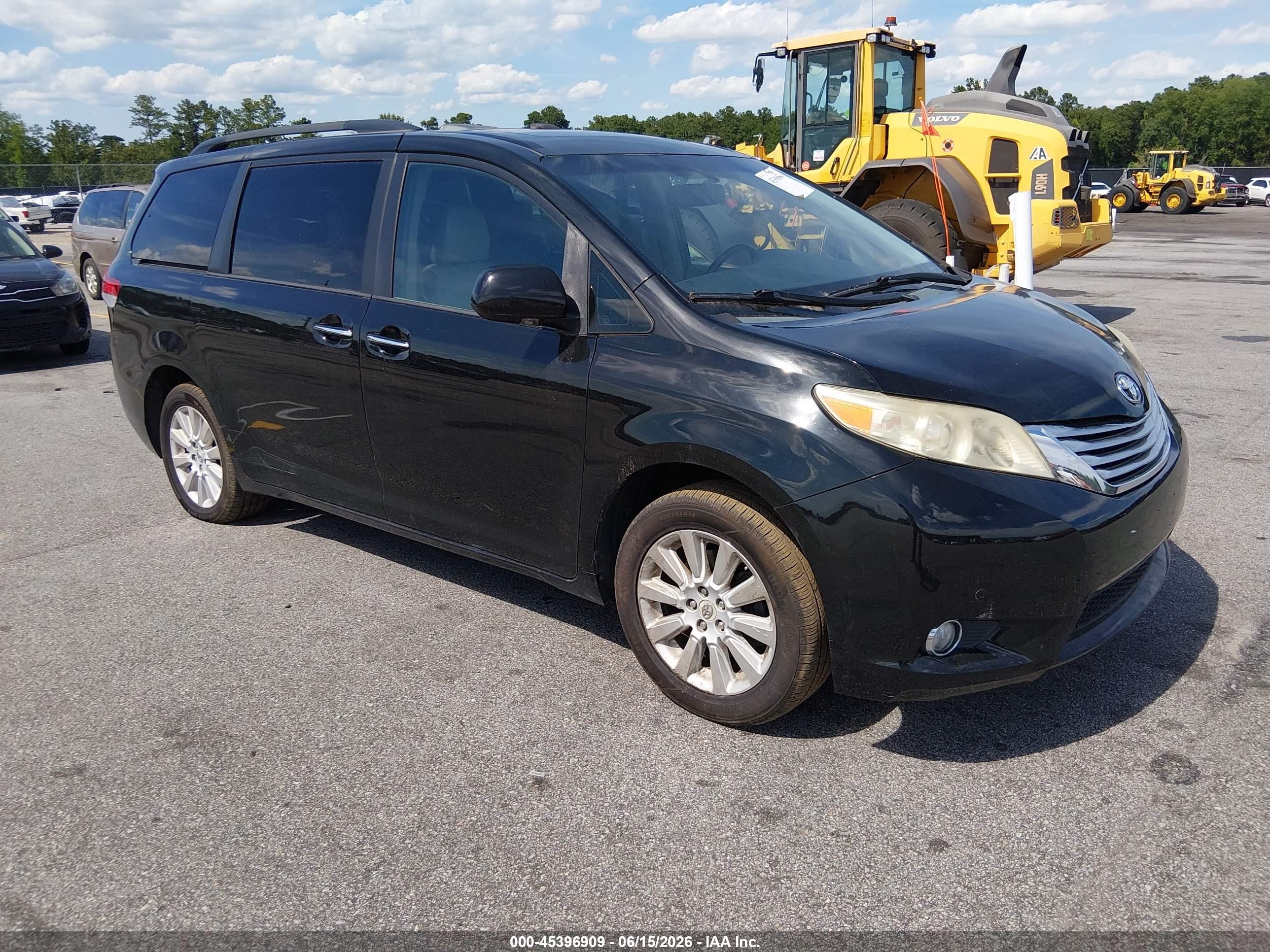 2011 Toyota Sienna Limited Черный vin: 5TDDK3DC3BS024956