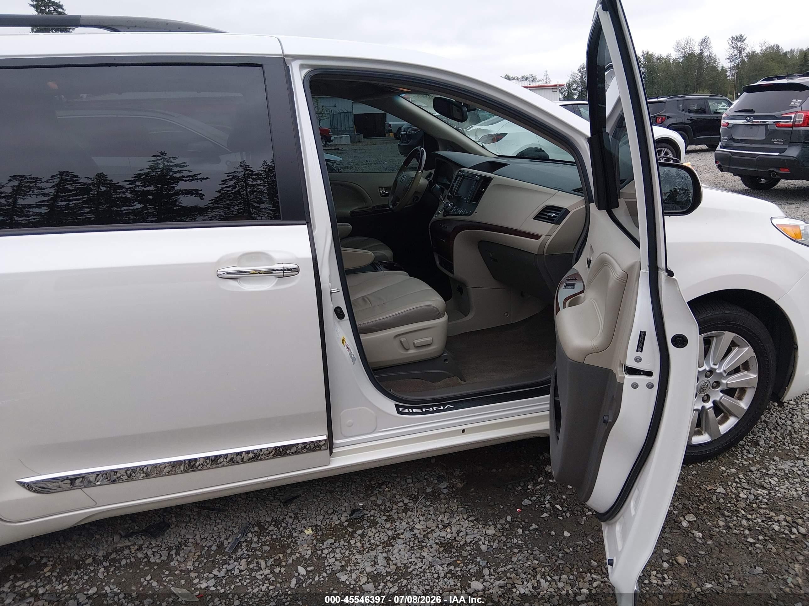 2012 Toyota Sienna Limited 7 Passenger White vin: 5TDDK3DC3CS032153