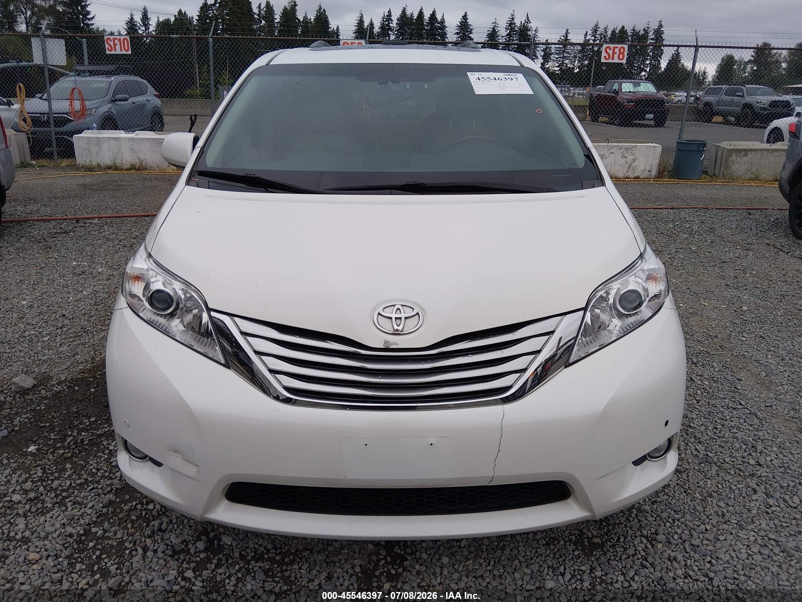 2012 Toyota Sienna Limited 7 Passenger White vin: 5TDDK3DC3CS032153