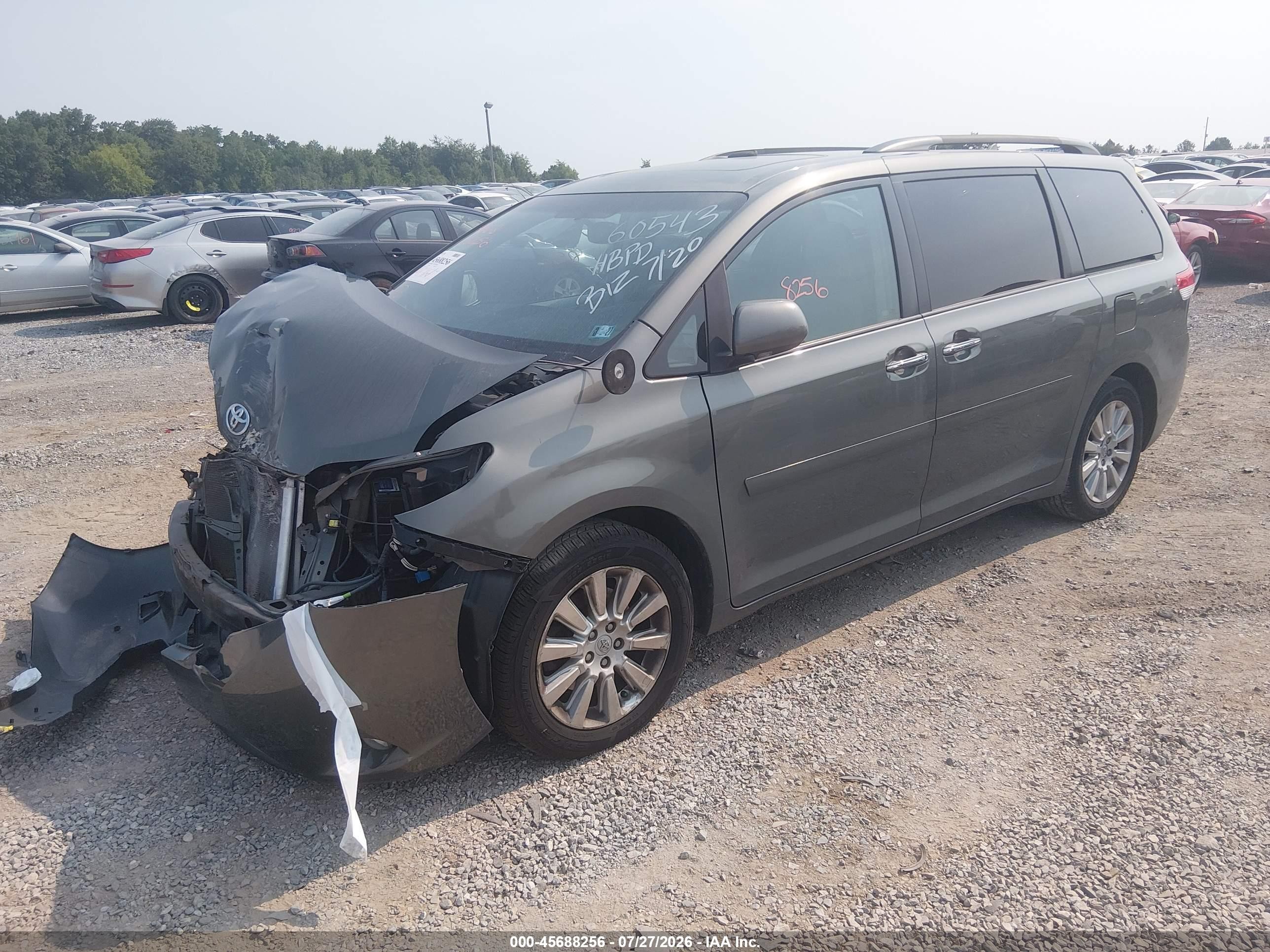 2012 Toyota Sienna Limited 7 Passenger Green vin: 5TDDK3DC5CS039766