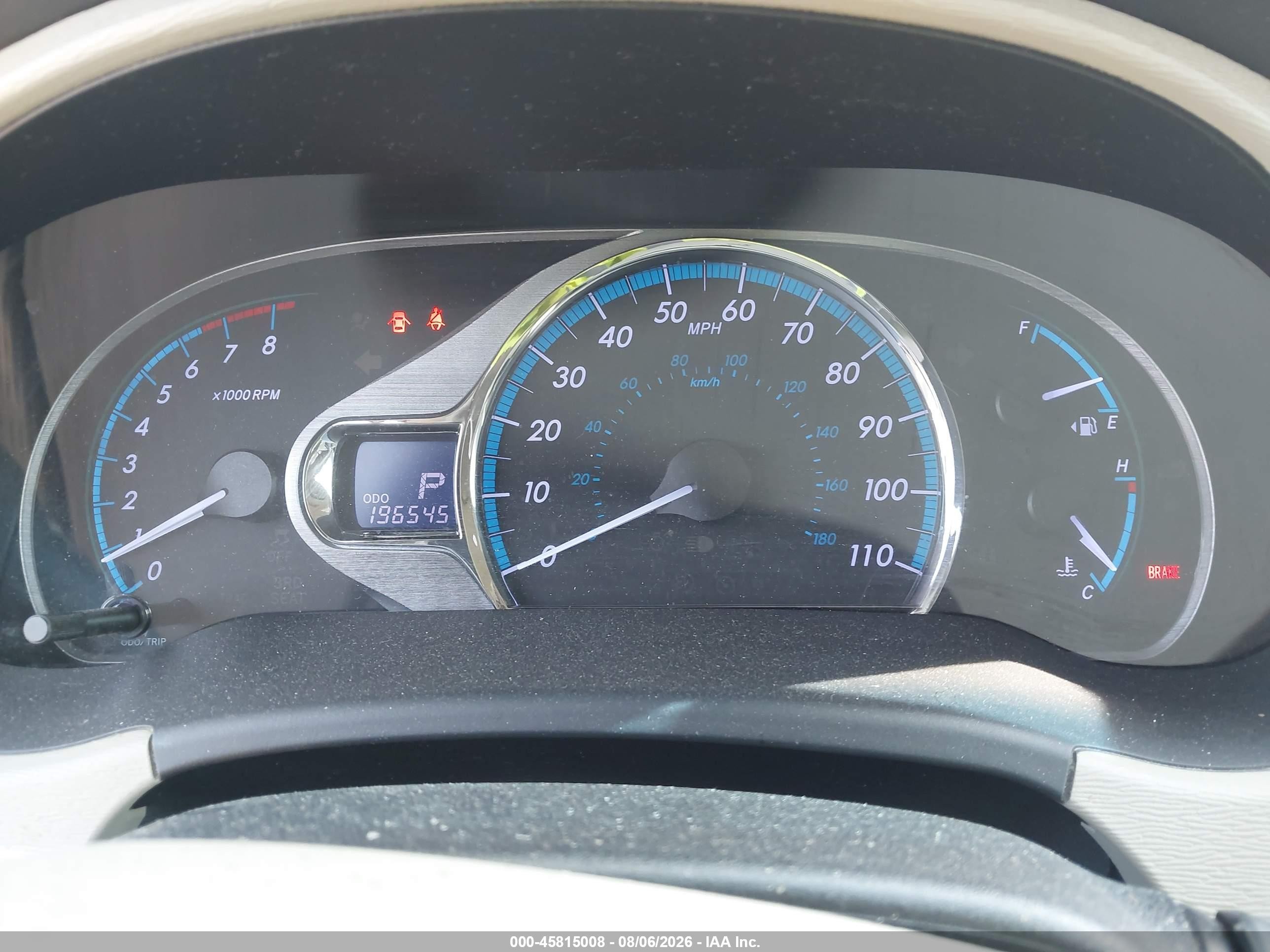 2013 Toyota Sienna Xle 7 Passenger Blue vin: 5TDDK3DC5DS057721