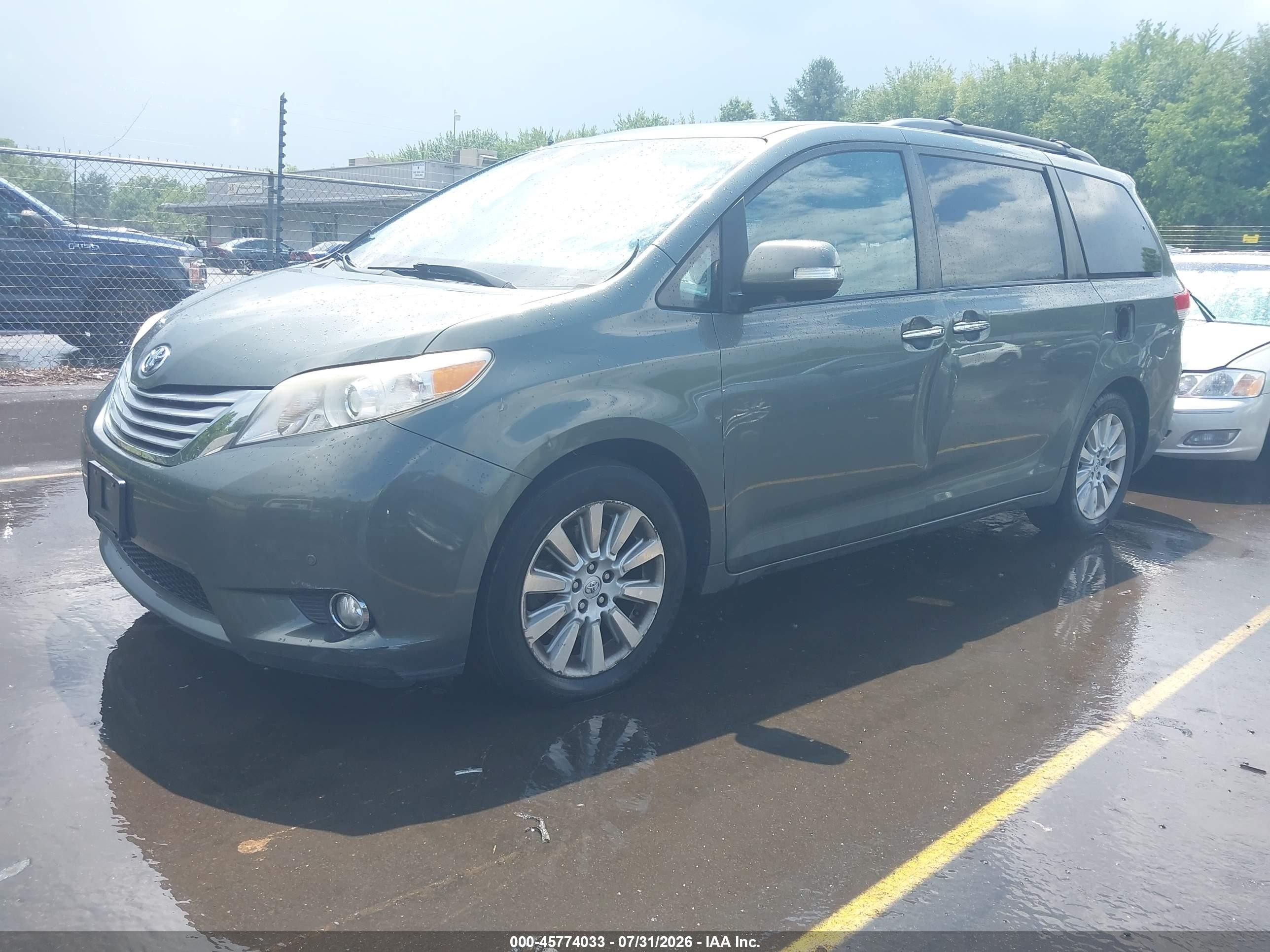 2013 Toyota Sienna Limited 7 Passenger Teal vin: 5TDDK3DC5DS065138