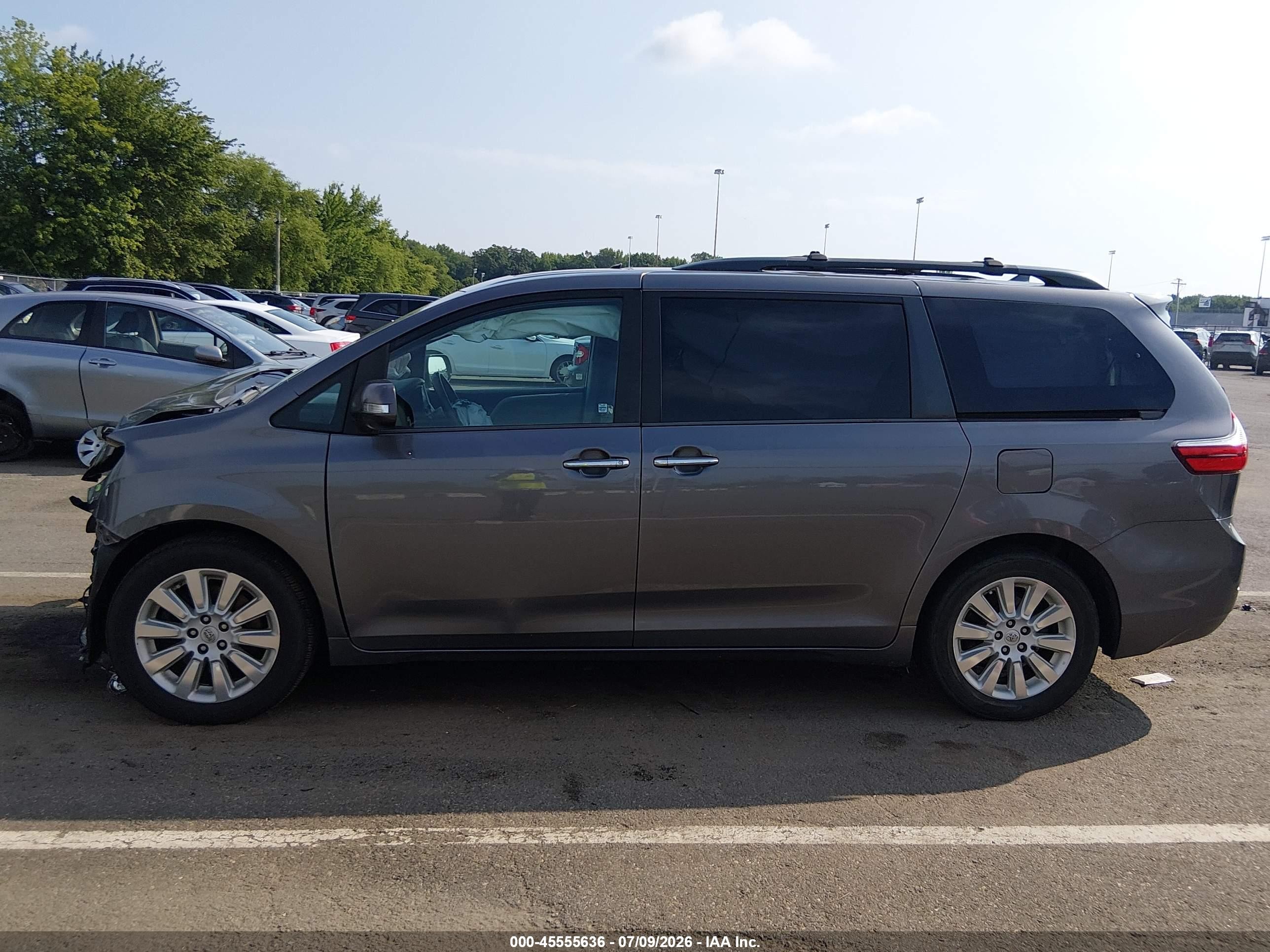2015 Toyota Sienna Limited Premium 7 Passenger Gray vin: 5TDDK3DC5FS109576