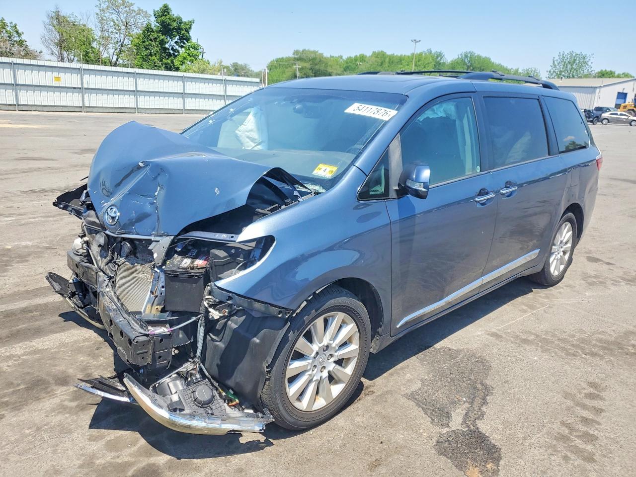 2015 Toyota Sienna Limited Premium 7-passenger Blue vin: 5TDDK3DC5FS123249