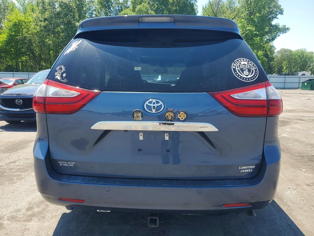 2015 Toyota Sienna Limited Premium 7-passenger Синий vin: 5TDDK3DC5FS123249
