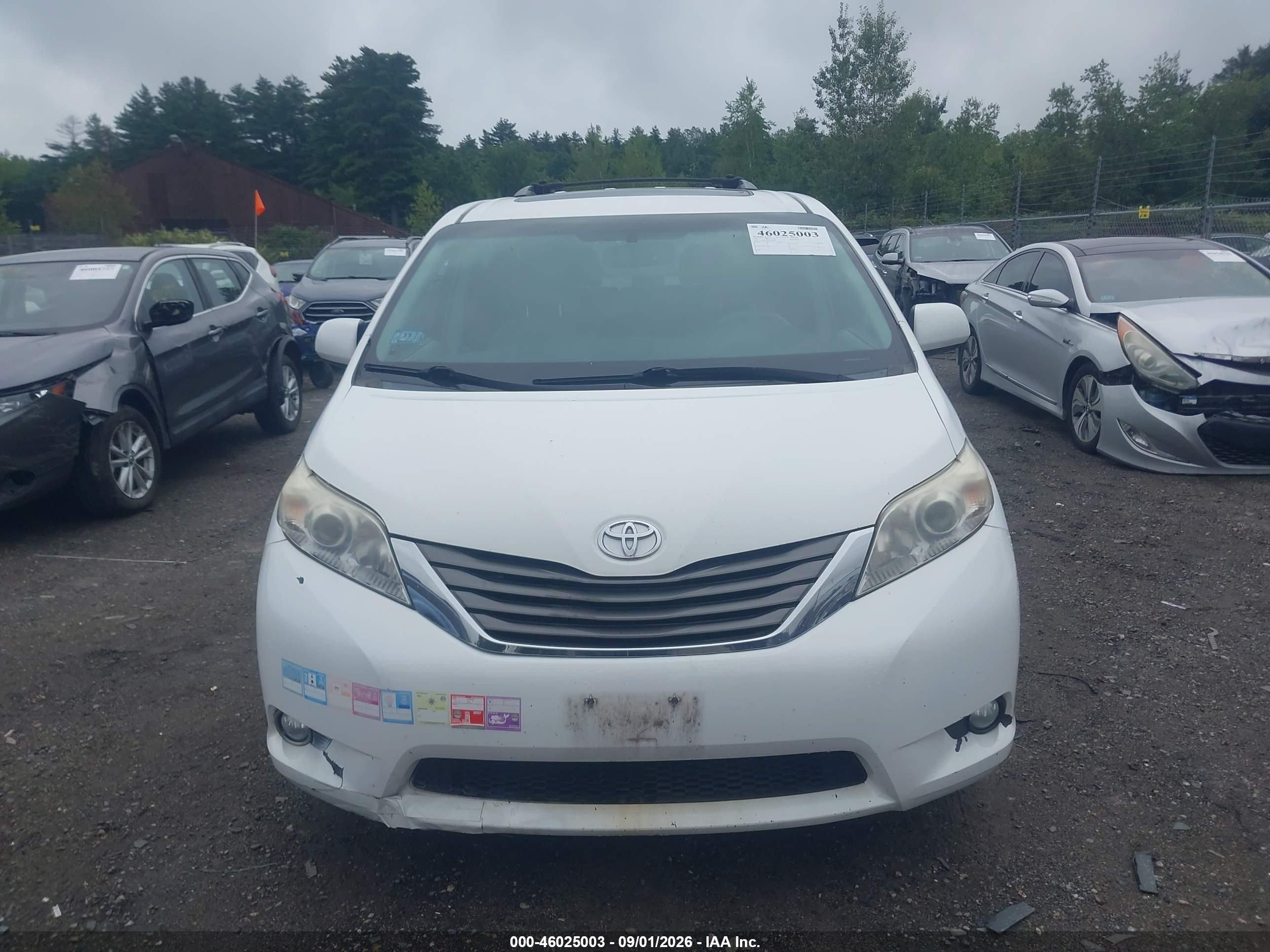 2011 Toyota Sienna Xle White vin: 5TDDK3DC6BS028385