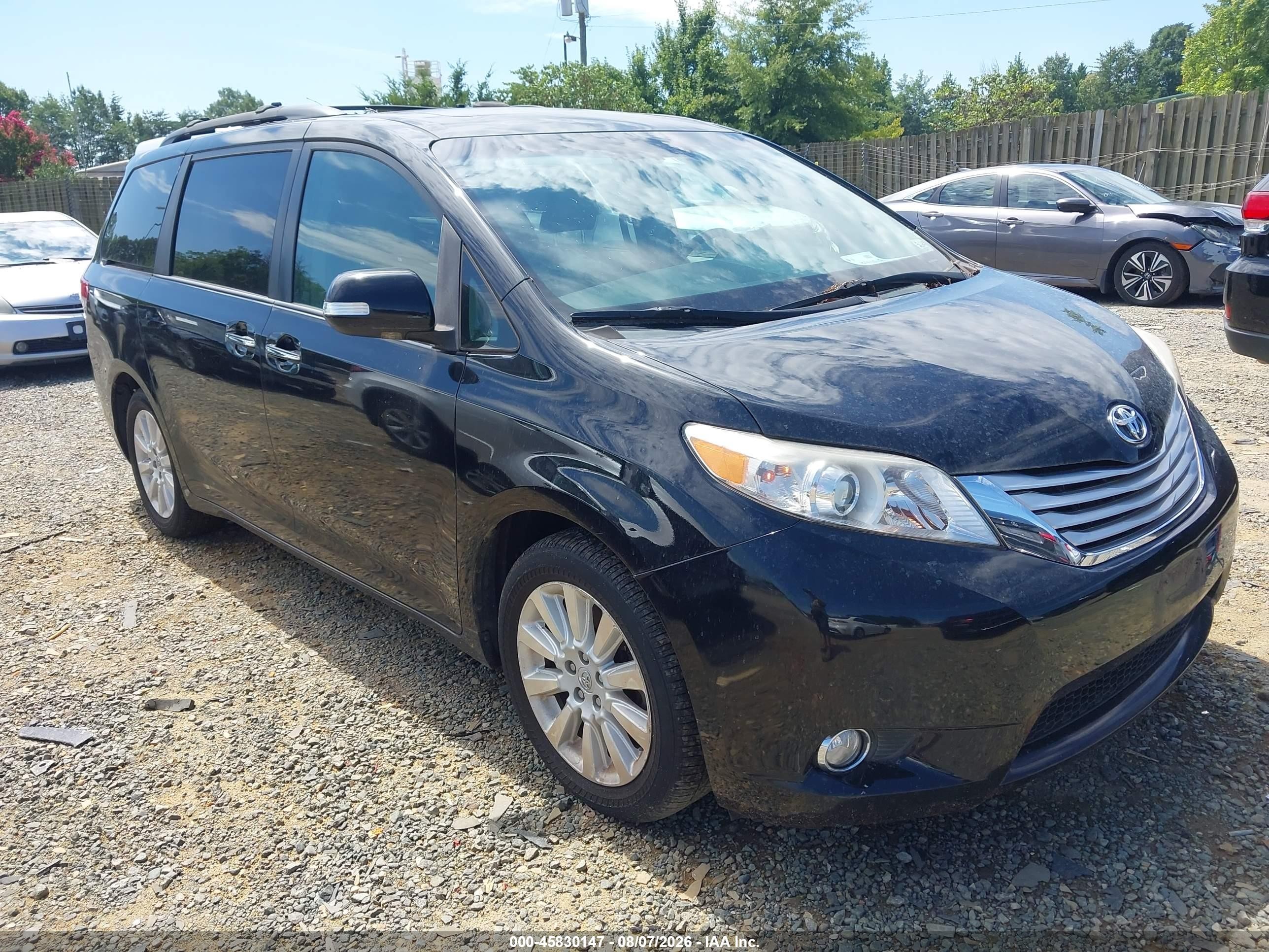 2014 Toyota Sienna Xle/limited Черный vin: 5TDDK3DC6ES081964