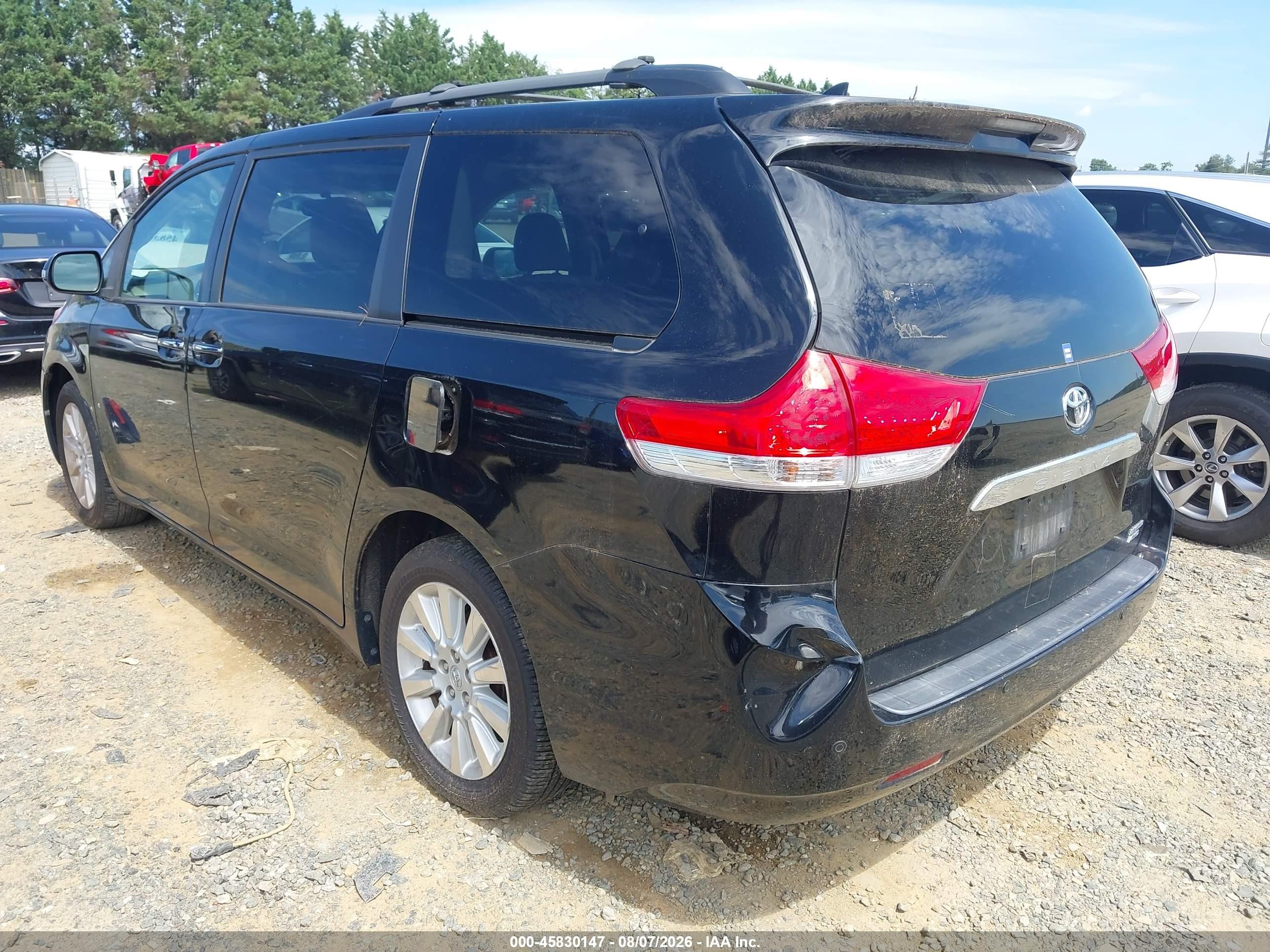 2014 Toyota Sienna Xle/limited Black vin: 5TDDK3DC6ES081964