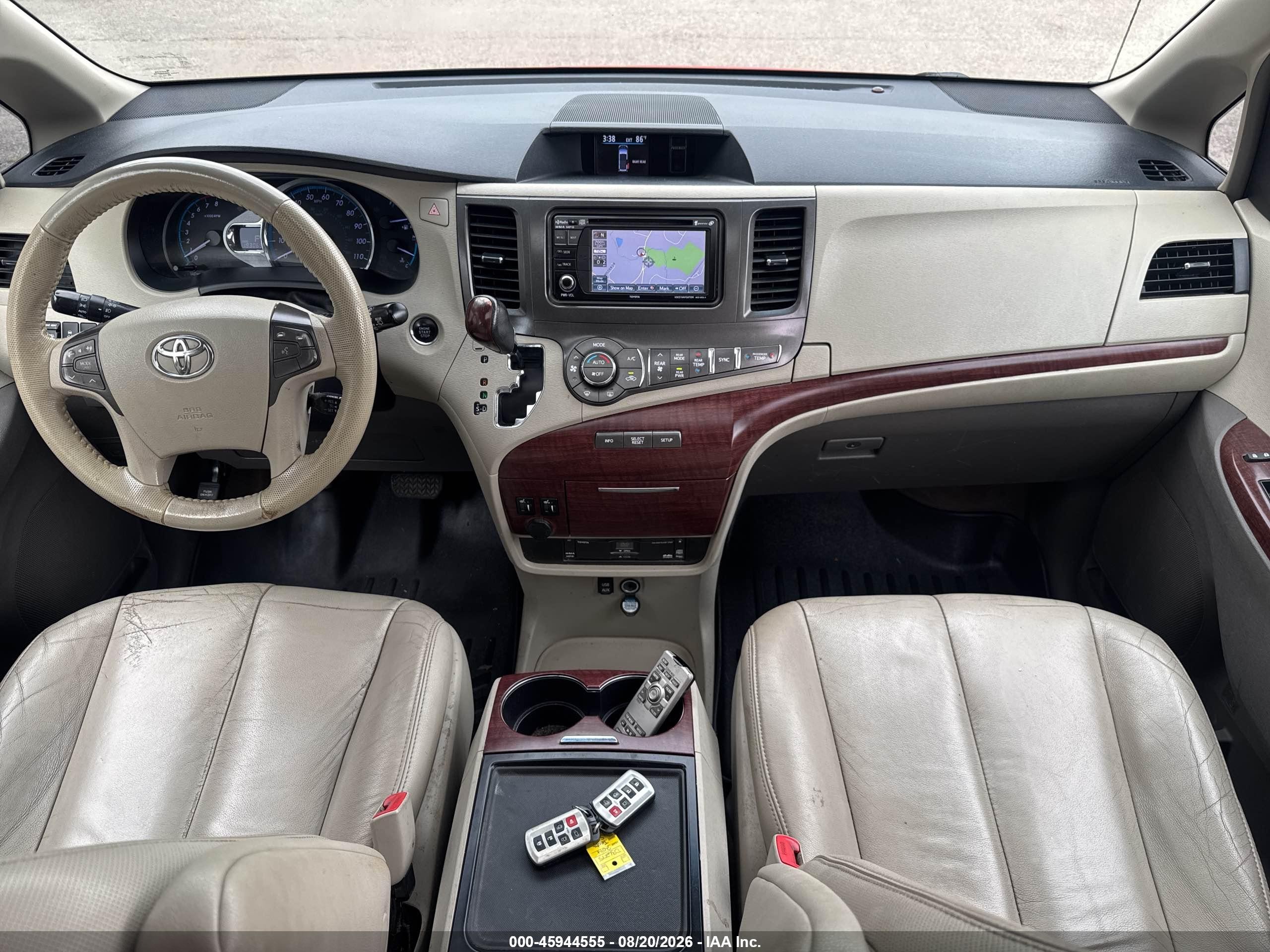 2014 Toyota Sienna Xle 7 Passenger Red vin: 5TDDK3DC7ES083755