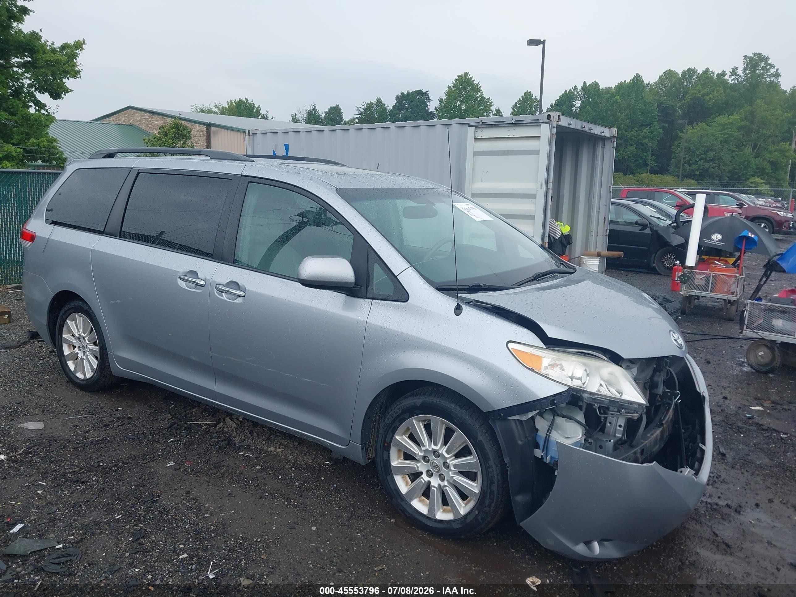 2014 Toyota Sienna Xle 7 Passenger Gray vin: 5TDDK3DC7ES090608