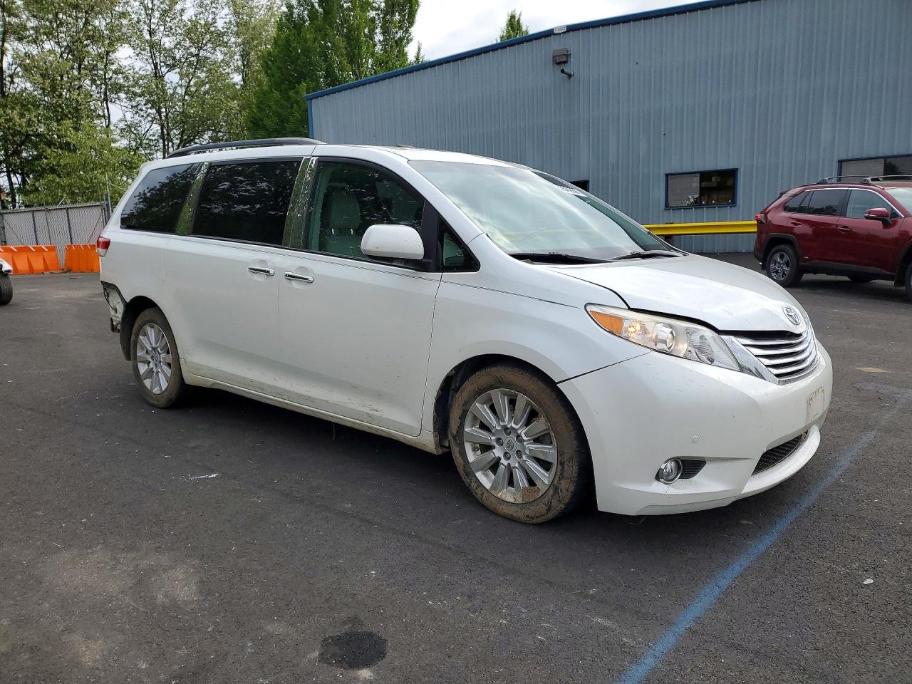 2012 Toyota Sienna Limited 7-passenger White vin: 5TDDK3DC8CS043441
