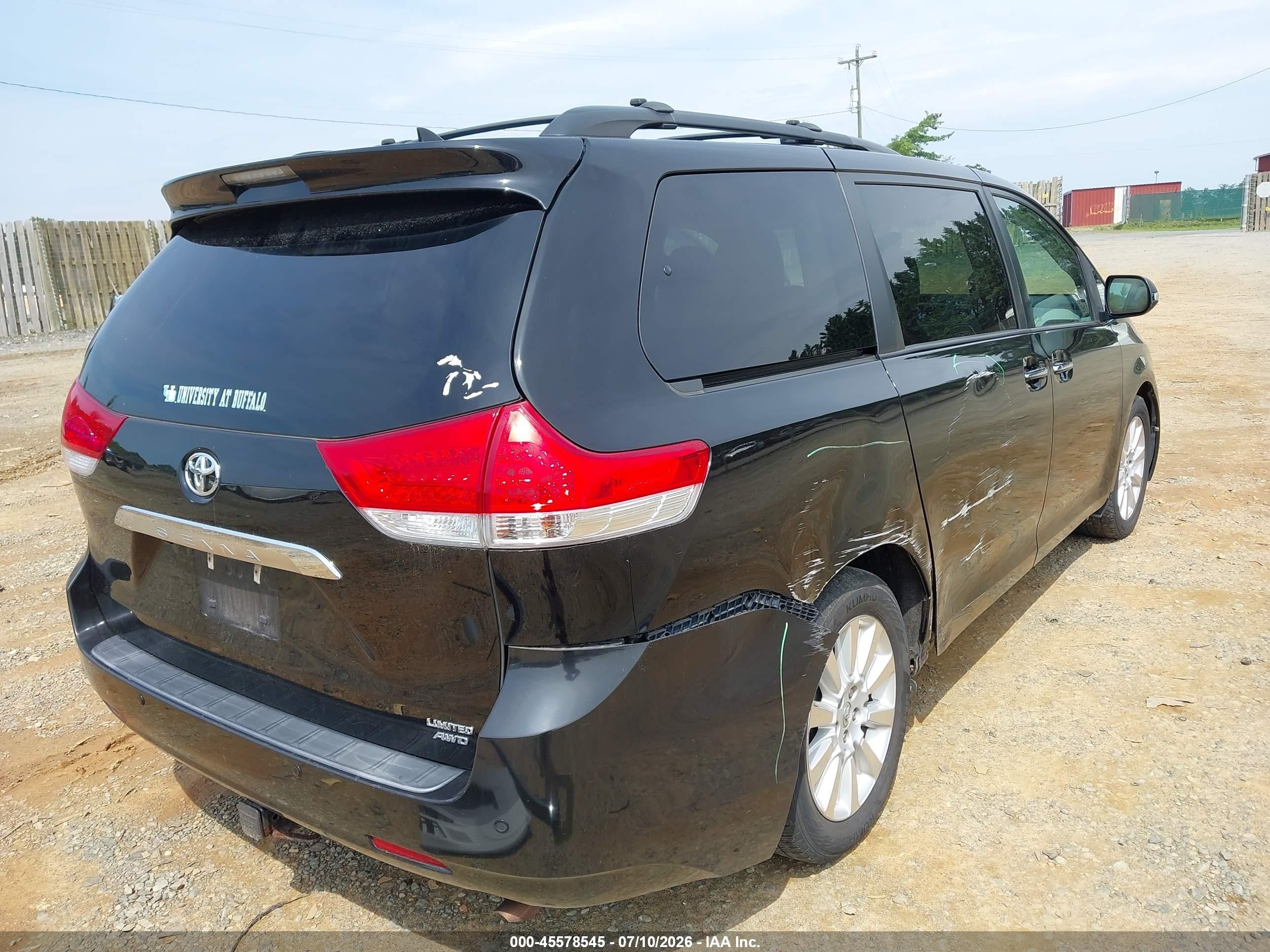 2013 Toyota Sienna Limited 7 Passenger Black vin: 5TDDK3DC8DS065053