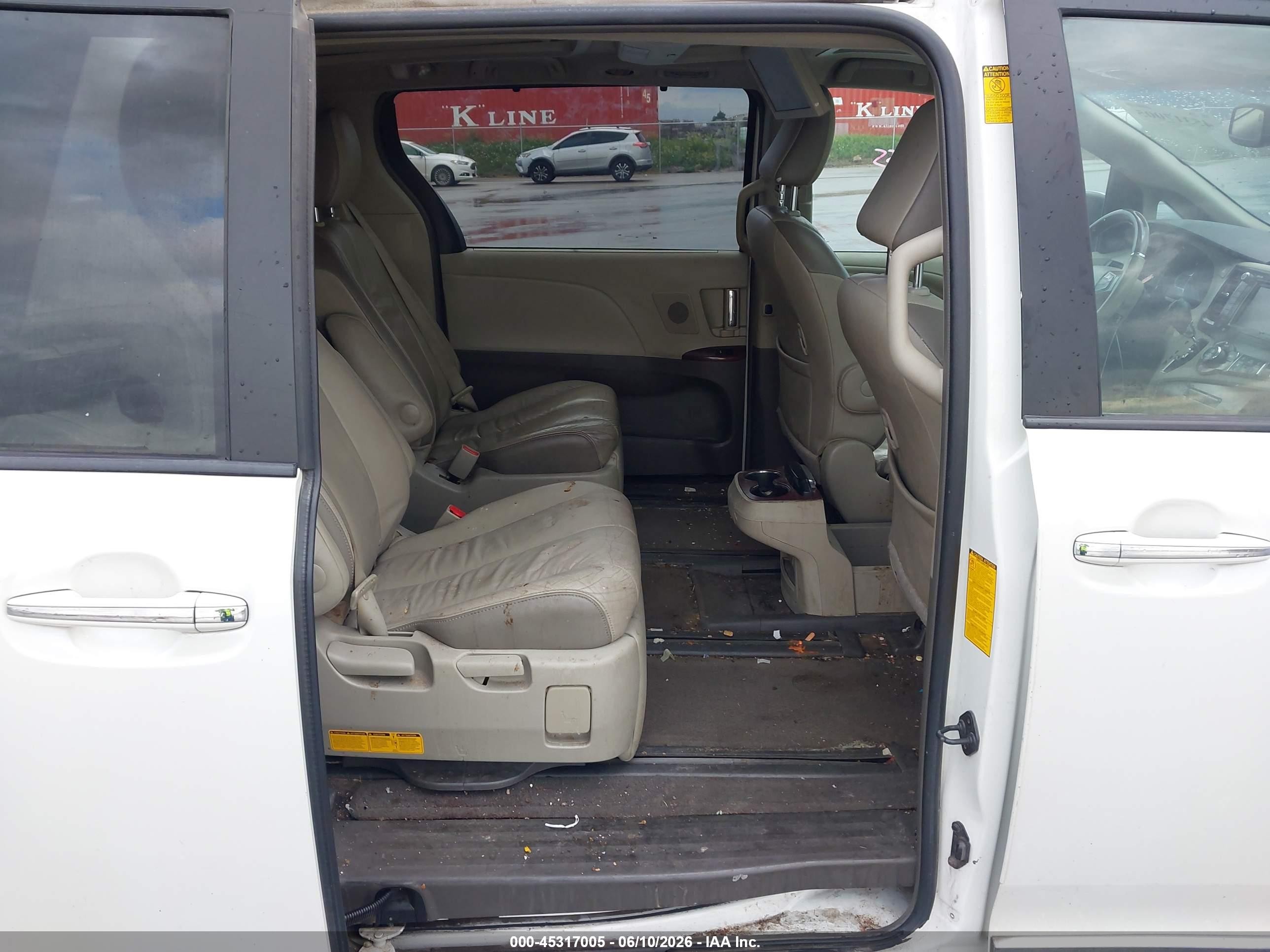2014 Toyota Sienna Limited 7 Passenger White vin: 5TDDK3DC8ES075034