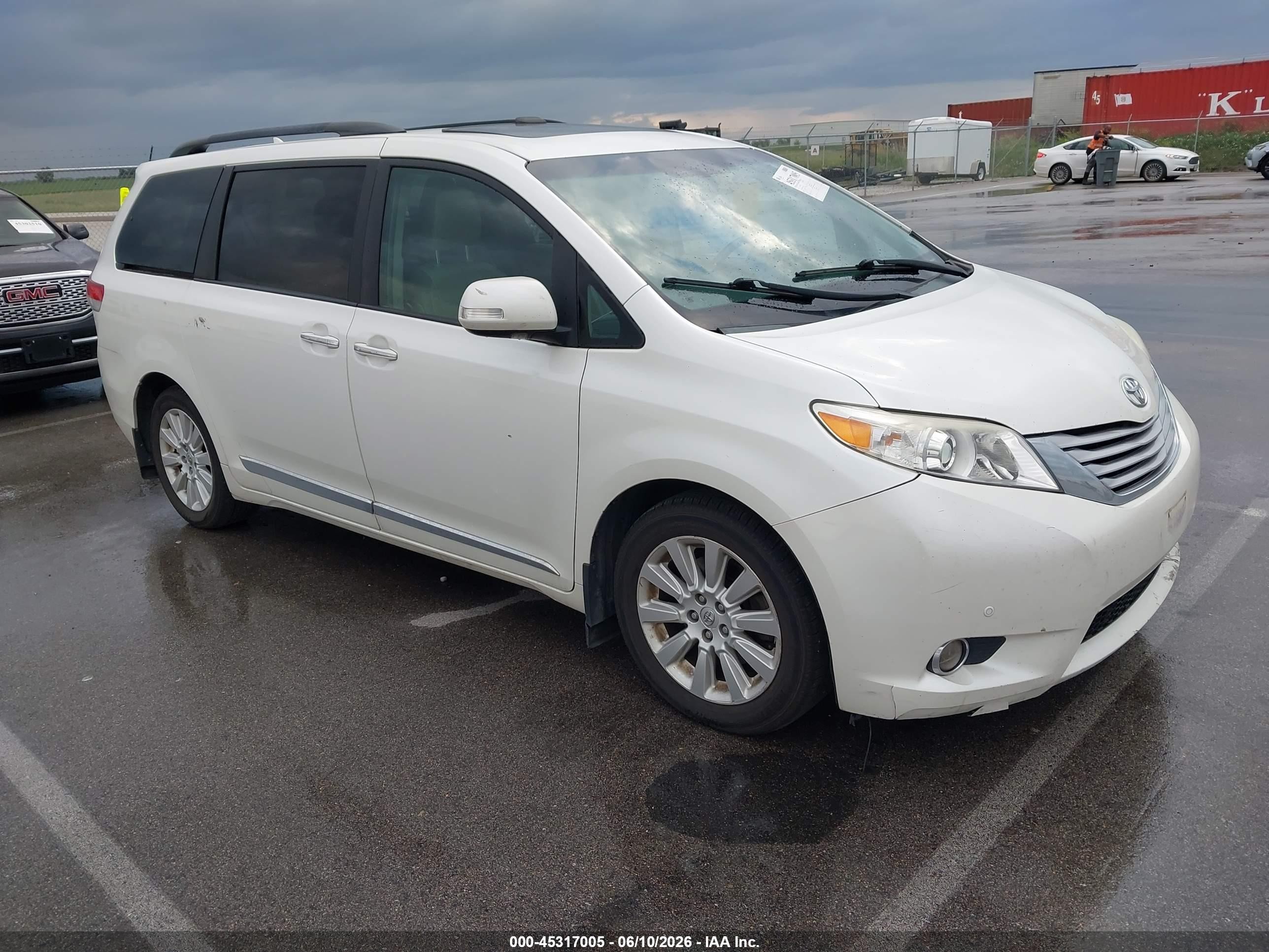 2014 Toyota Sienna Limited 7 Passenger Белый vin: 5TDDK3DC8ES075034