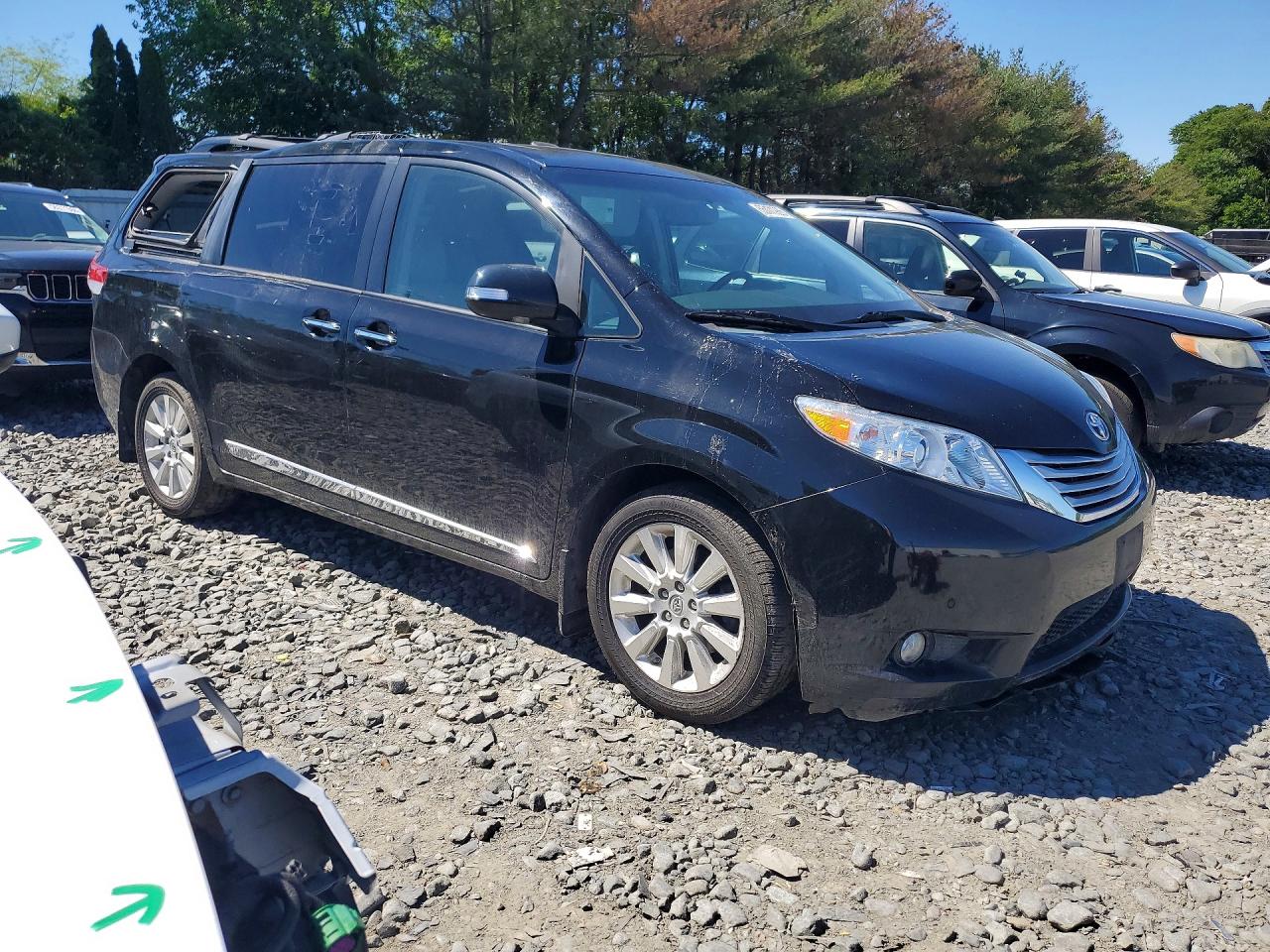 2014 Toyota Sienna Limited 7-passenger Black vin: 5TDDK3DC8ES087829