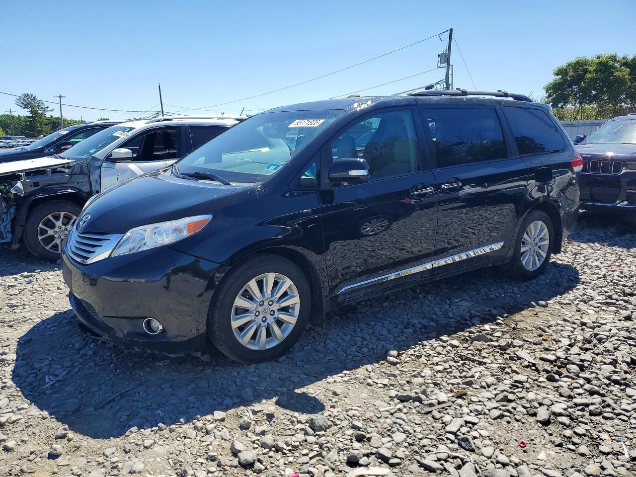 2014 Toyota Sienna Limited 7-passenger Black vin: 5TDDK3DC8ES087829