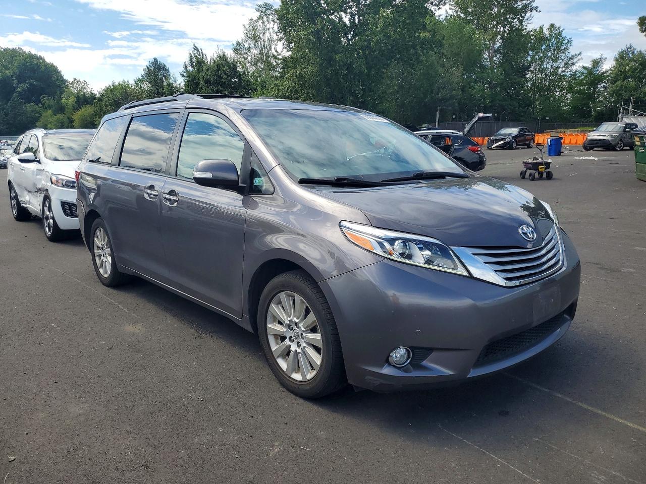 2015 Toyota Sienna Limited 7-passenger Gray vin: 5TDDK3DC8FS128428