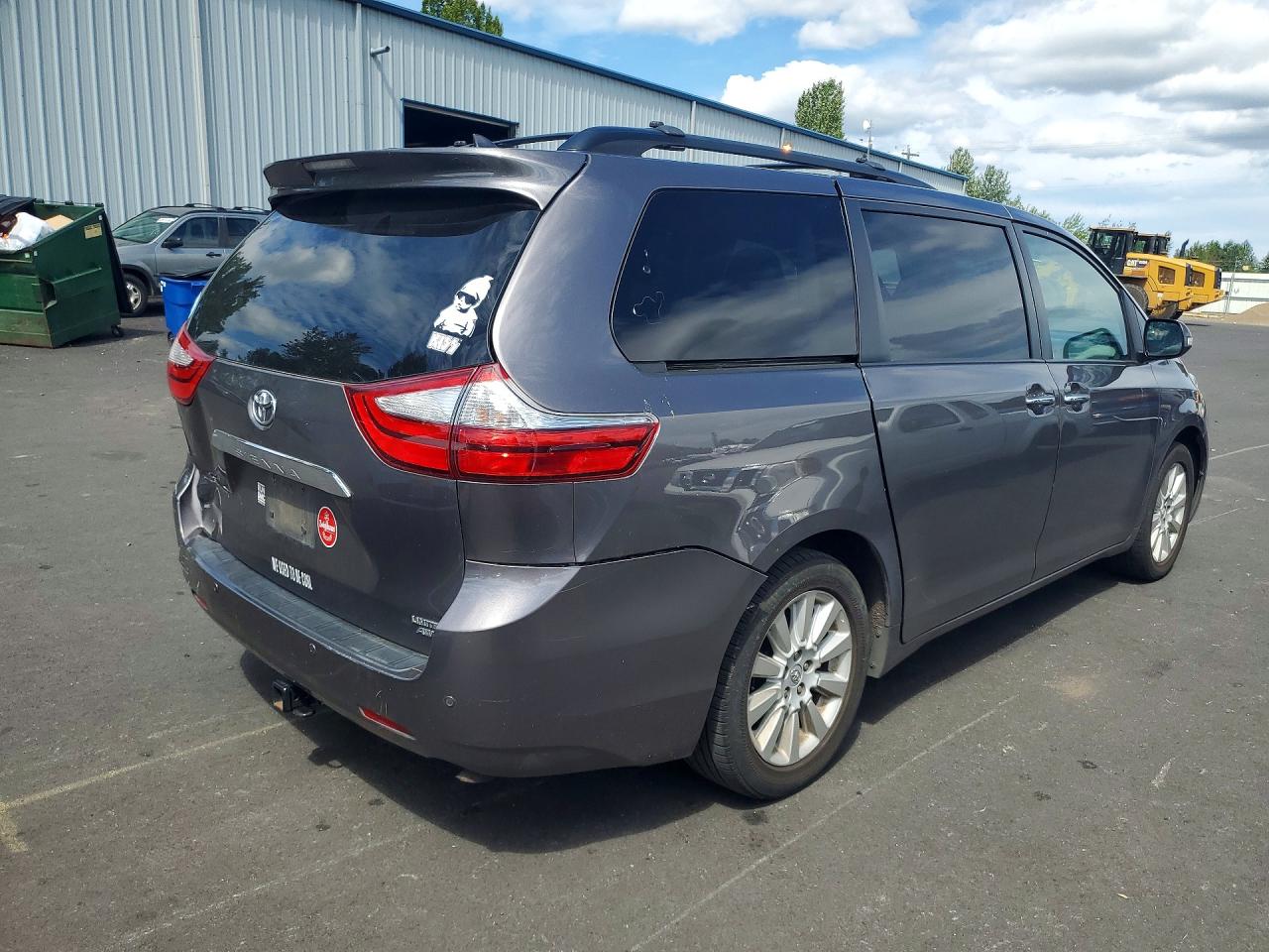 2015 Toyota Sienna Limited 7-passenger Gray vin: 5TDDK3DC8FS128428