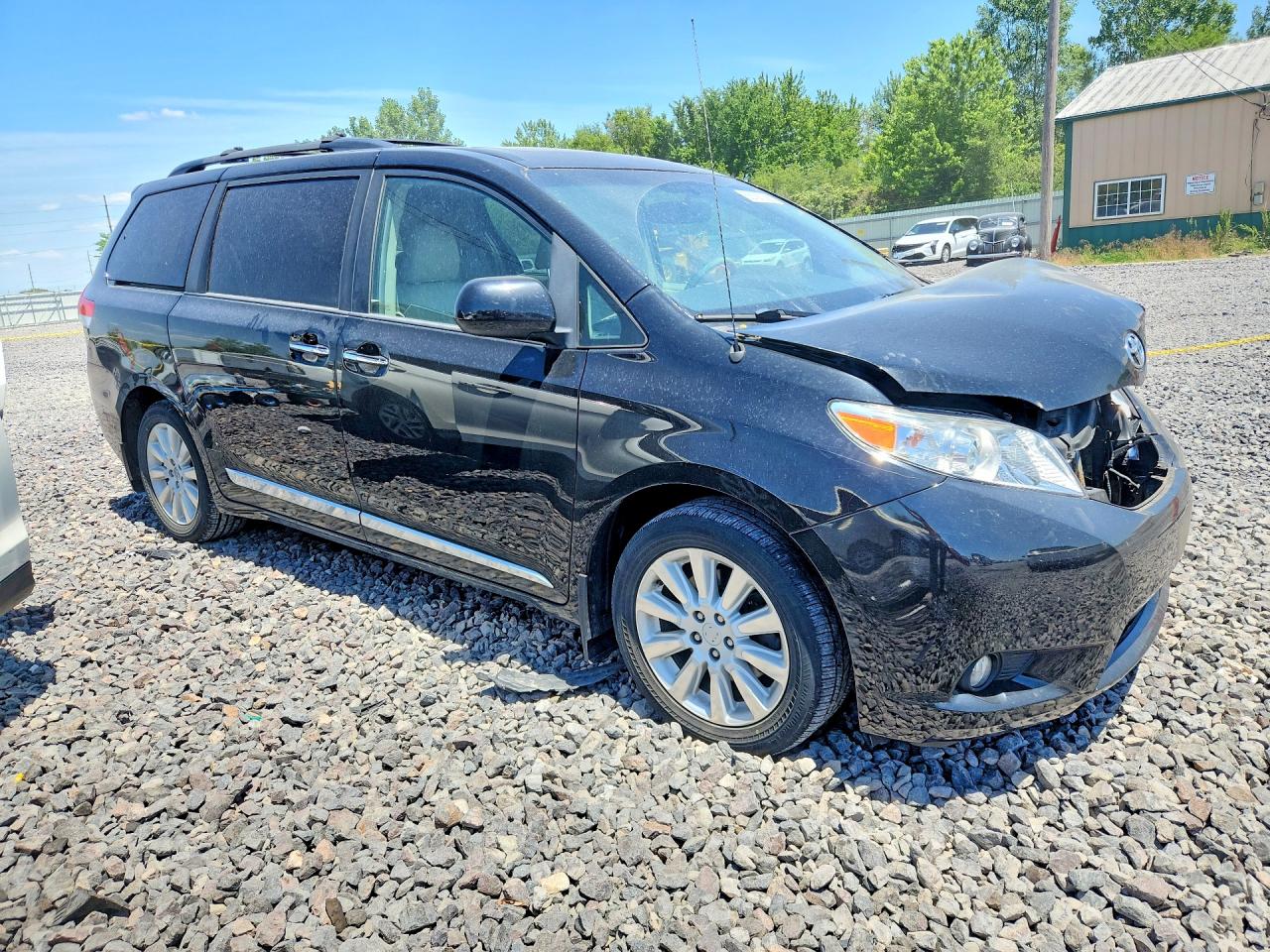 2014 Toyota Sienna Xle 7-passenger Black vin: 5TDDK3DC9ES091307