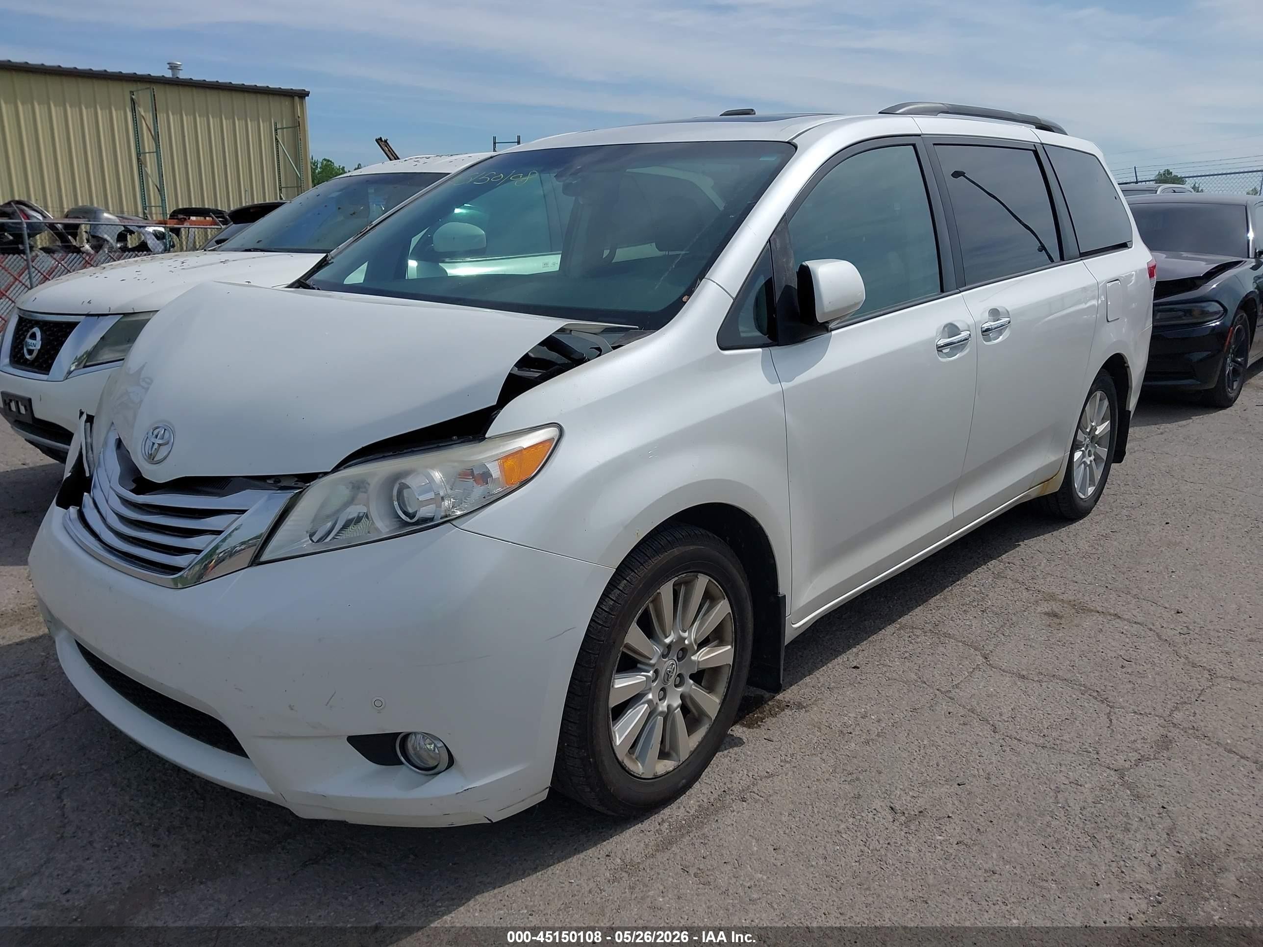 2011 Toyota Sienna Limited Белый vin: 5TDDK3DCXBS005014