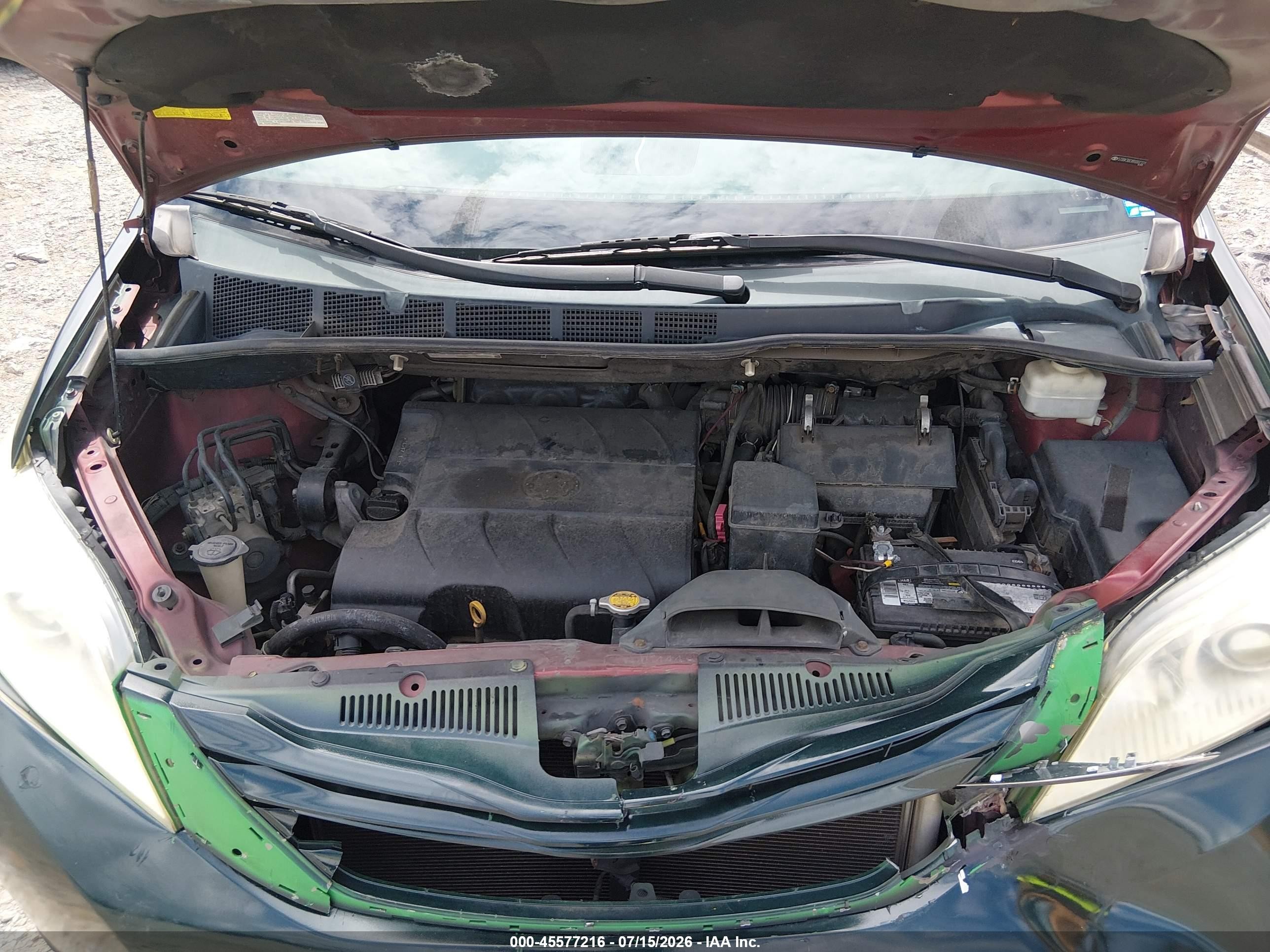 2011 Toyota Sienna Xle Green vin: 5TDDK3DCXBS007331