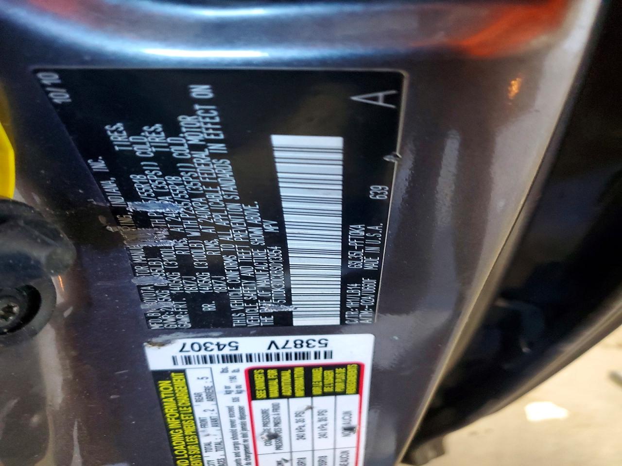 2011 Toyota Sienna Xle 7-passenger Charcoal vin: 5TDDK3DCXBS013954