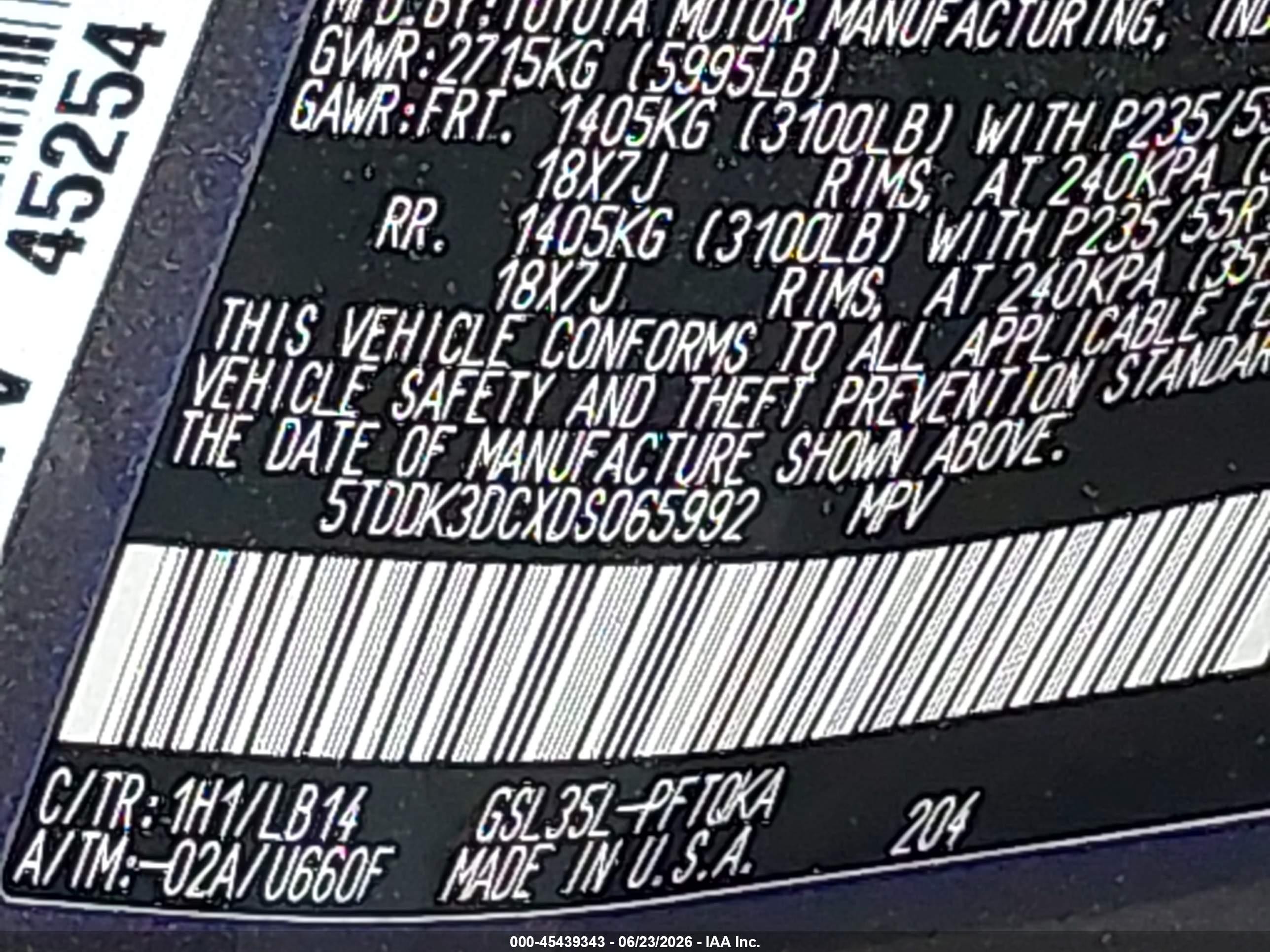 2013 Toyota Sienna Xle 7 Passenger Gray vin: 5TDDK3DCXDS065992